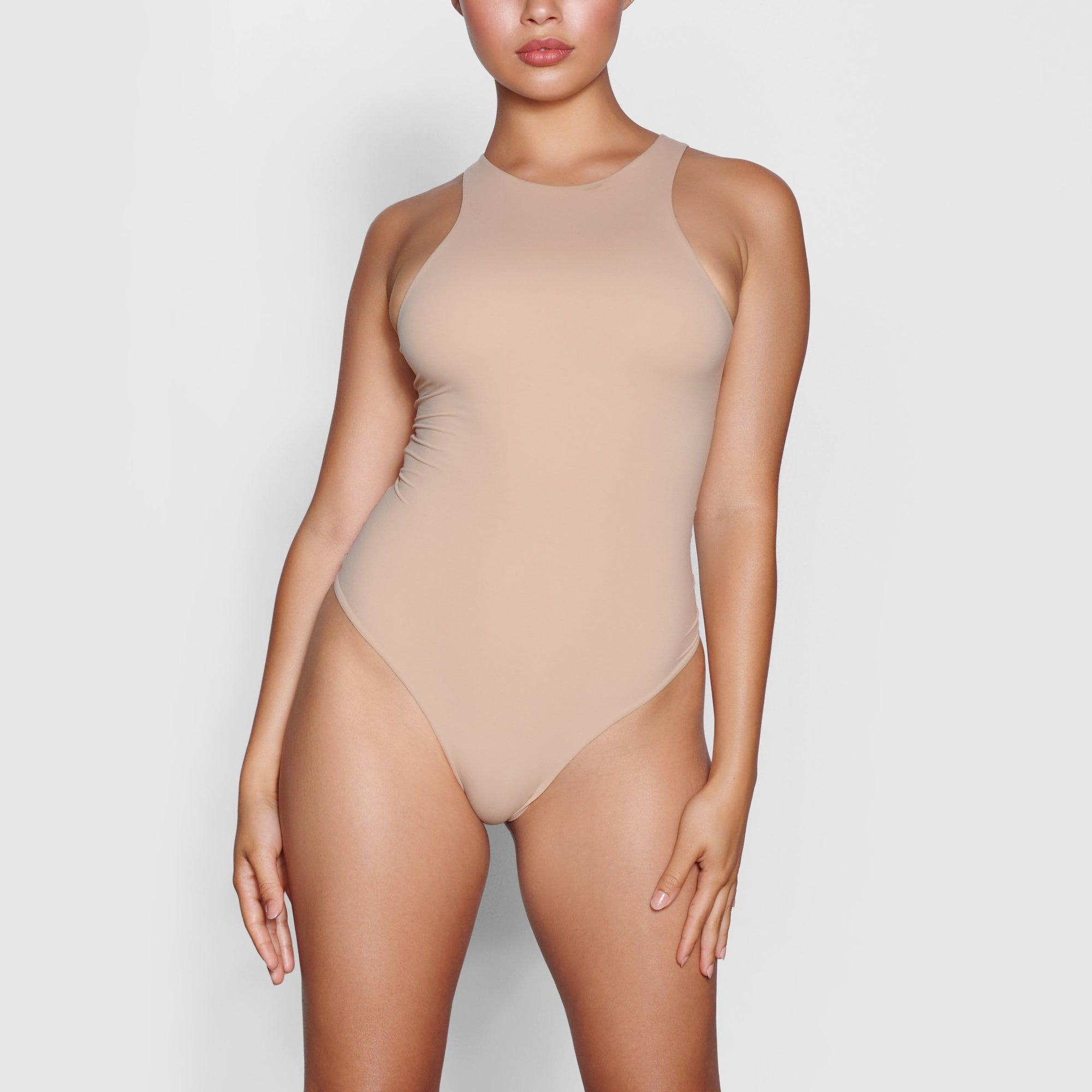 FITS EVERYBODY HIGH NECK BODYSUIT | CLAY