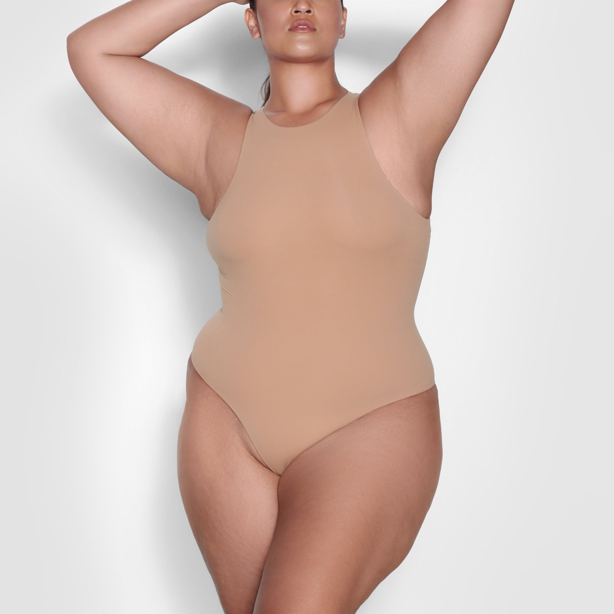 FITS EVERYBODY HIGH NECK BODYSUIT | OCHRE