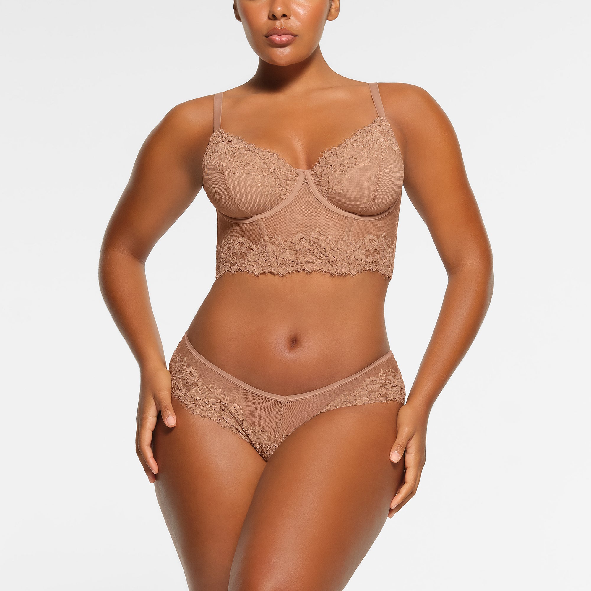 SKIMS LACE LINED DEMI CORSET | SIENNA