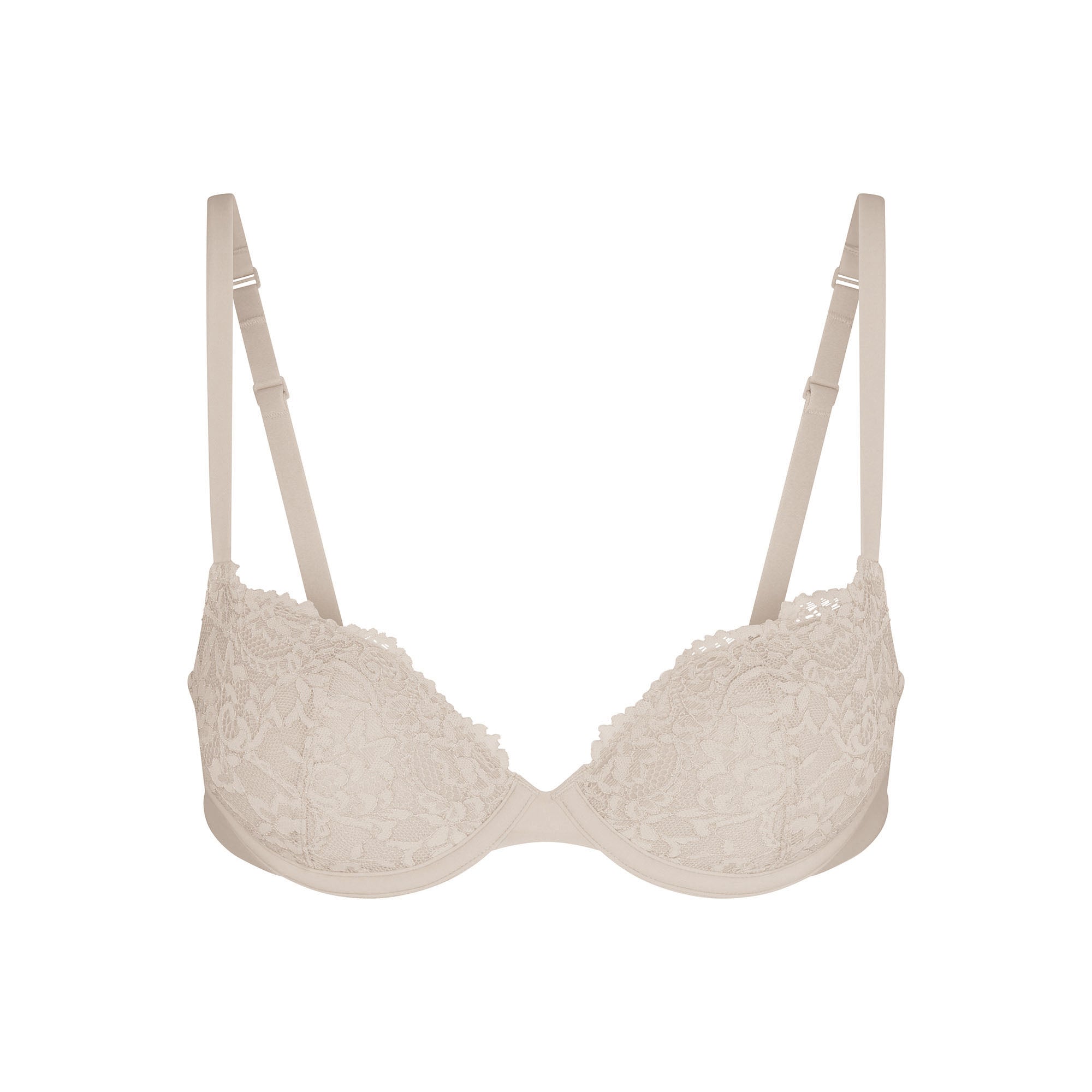 FITS EVERYBODY LACE PUSH-UP BRA | STONE - Image 5