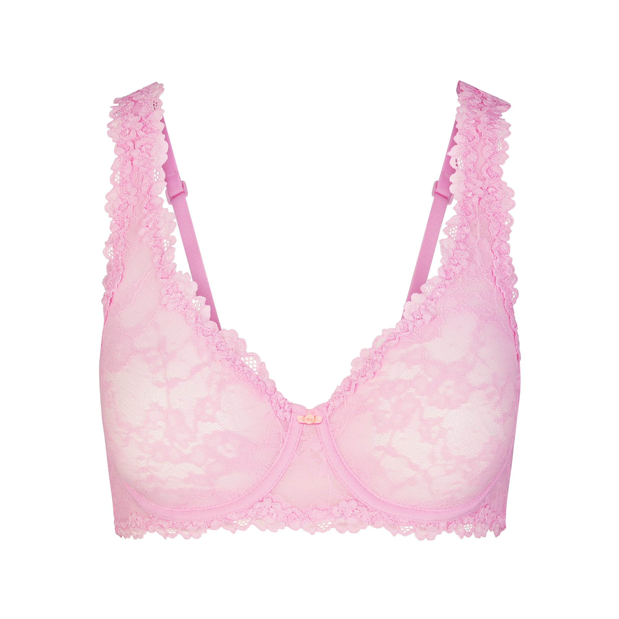 STRETCH LACE UNLINED FULL COVERAGE BRA | COTTON CANDY - Image 5