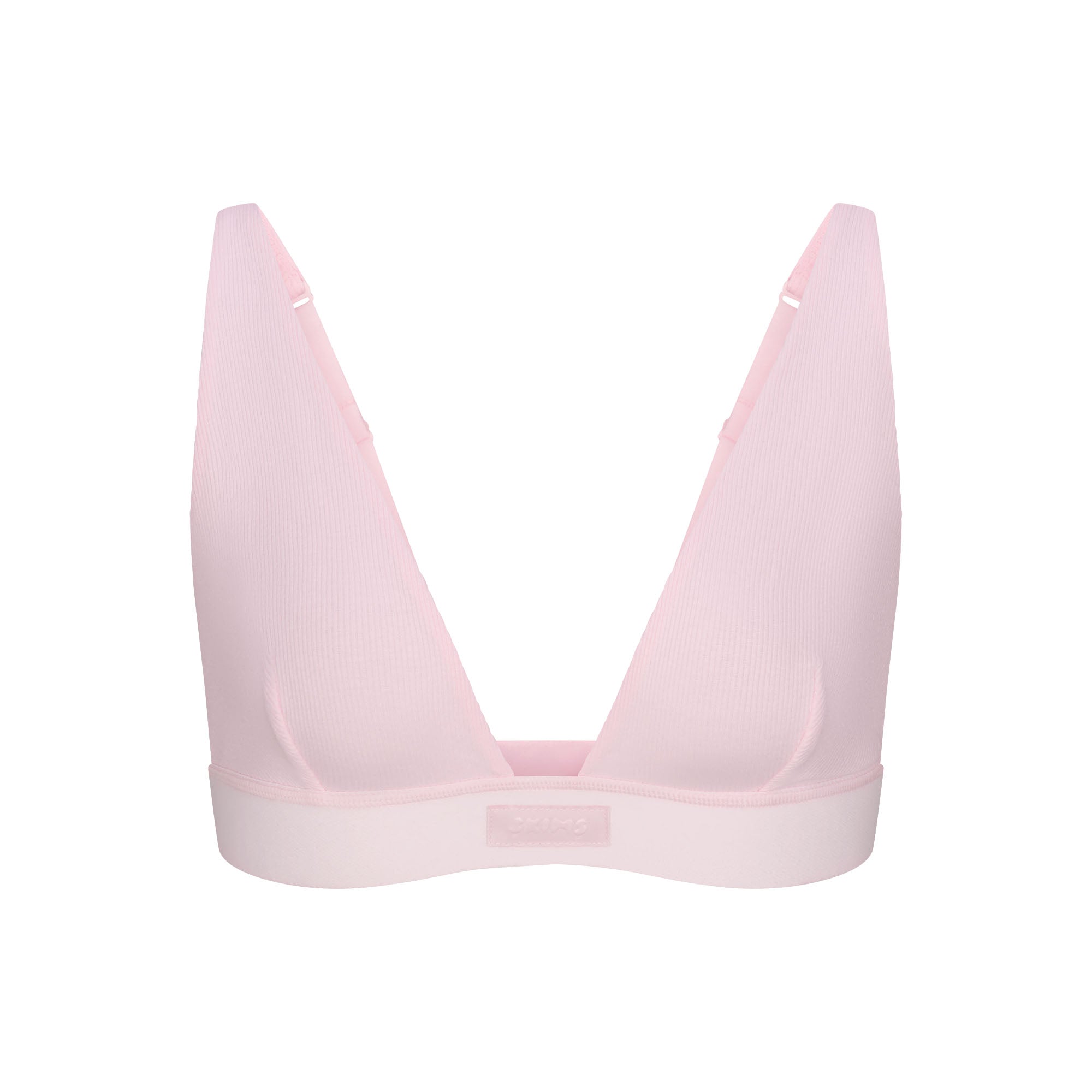 COTTON RIB PLUNGE BRALETTE | CHERRY BLOSSOM - Image 7