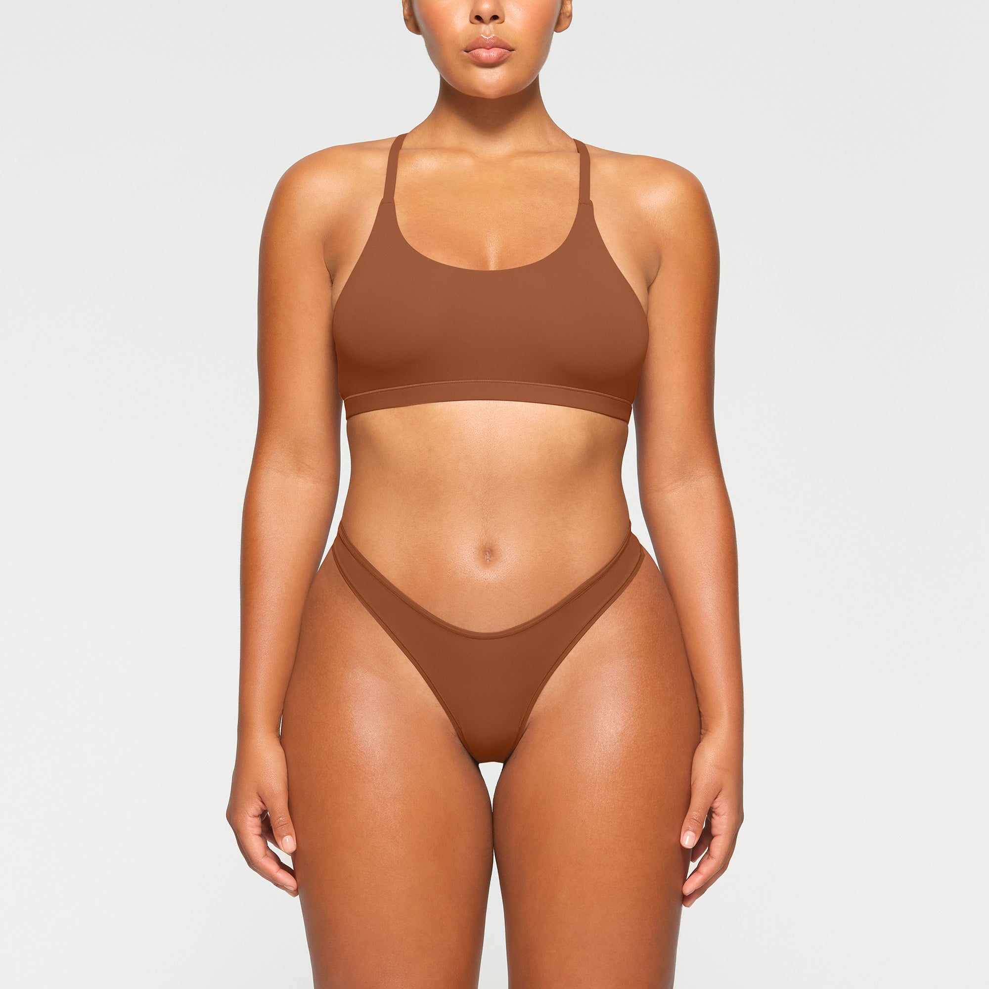FITS EVERYBODY RACERBACK SCOOP BRALETTE | BRONZE