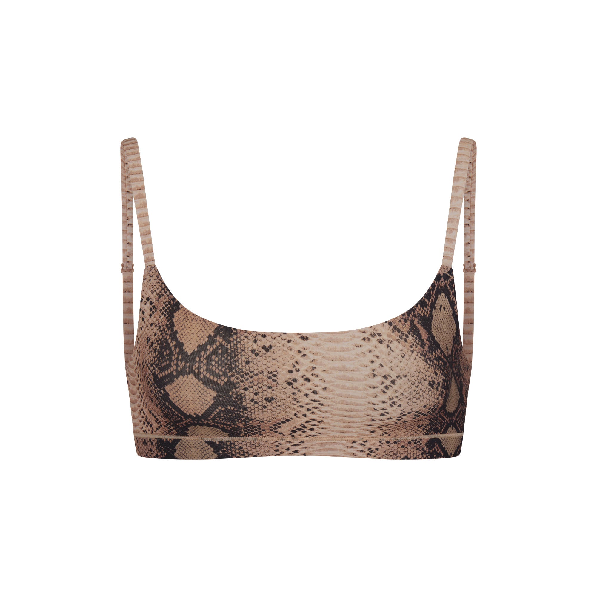 FITS EVERYBODY SCOOP BRALETTE | CLAY SNAKESKIN PRINT - Image 5