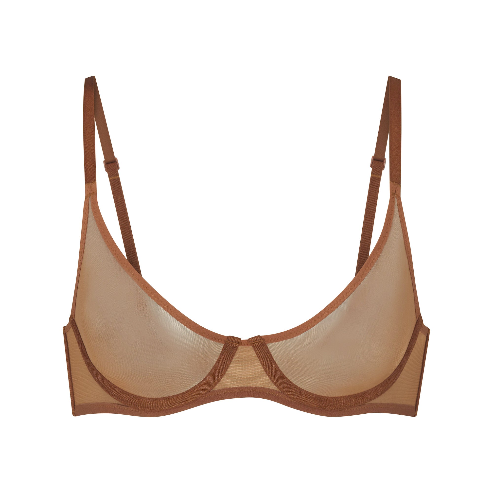 ULTRA FINE MESH SCOOP BRA | BRONZE - Image 5