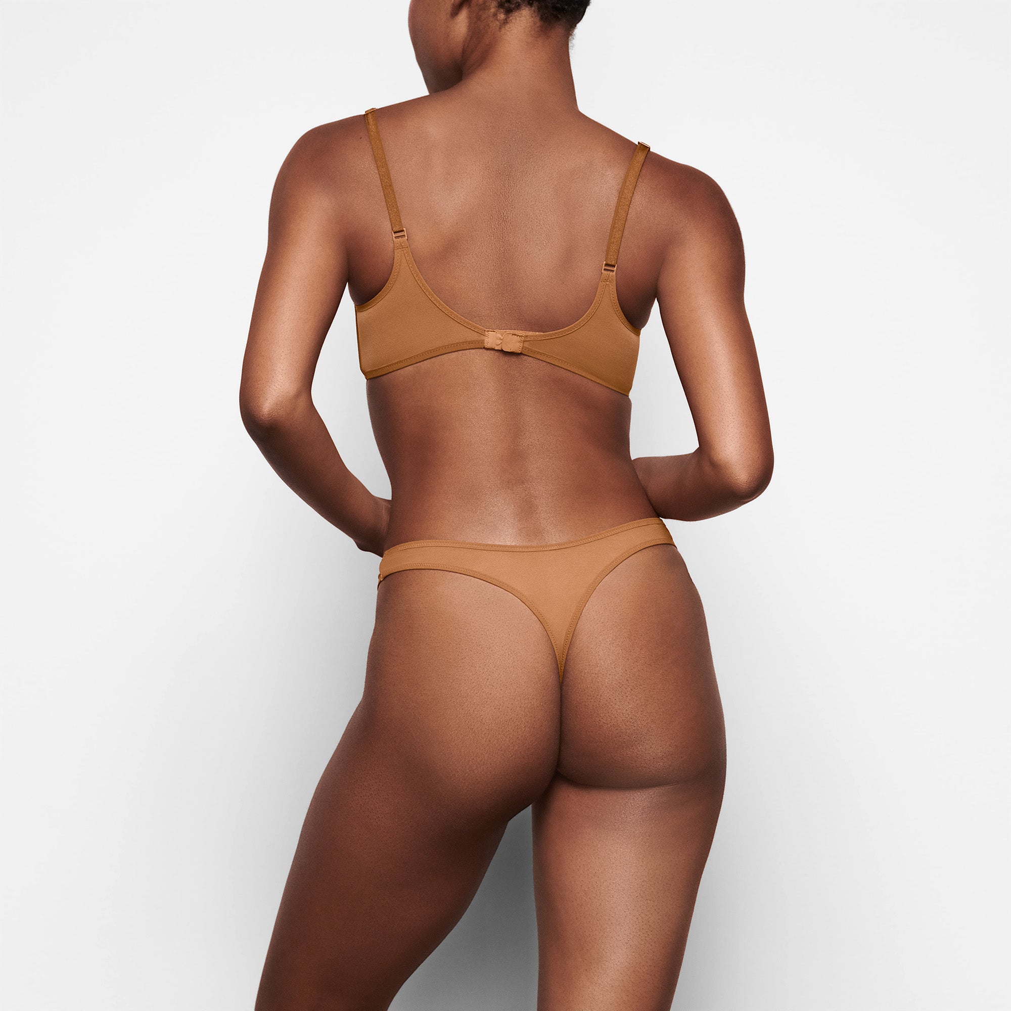 ULTRA FINE MESH SCOOP BRA | BRONZE - Image 3