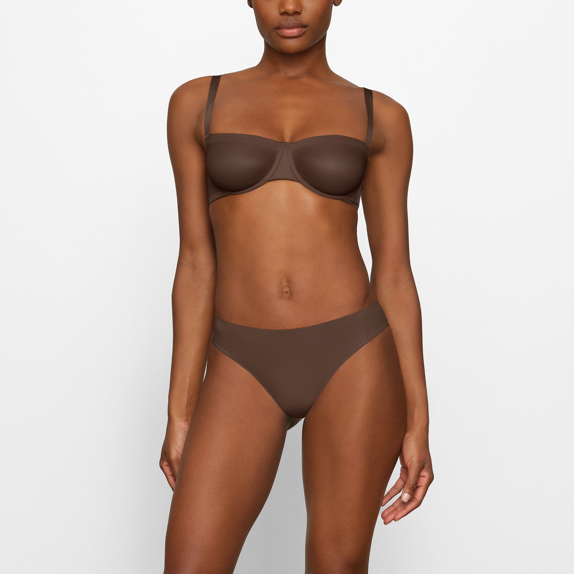 NO SHOW UNLINED BALCONETTE BRA | ESPRESSO