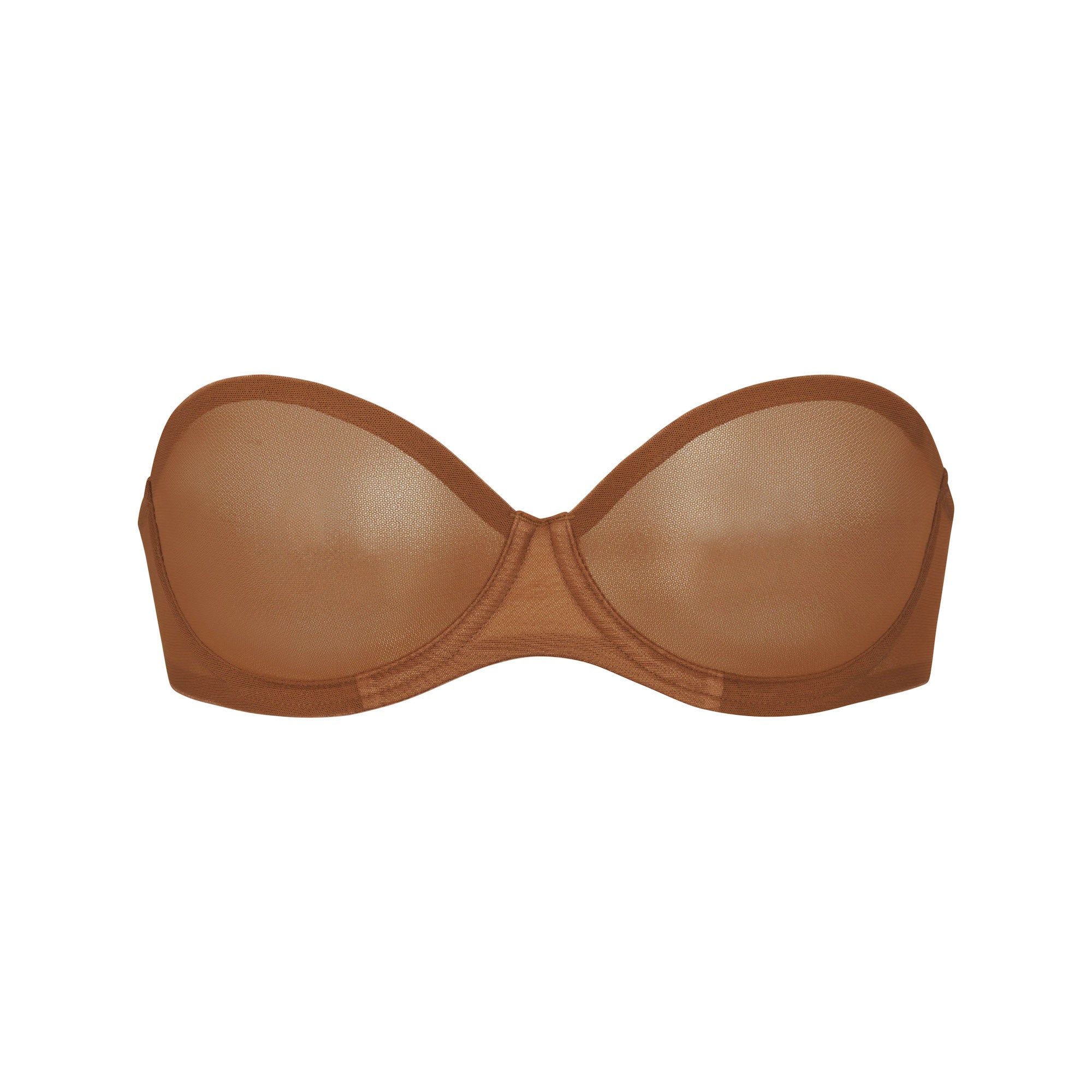 ULTRA FINE MESH STRAPLESS BRA | BRONZE - Image 8