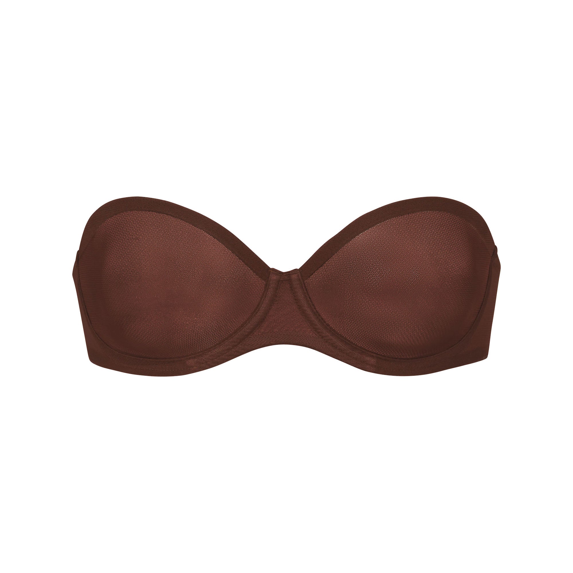 ULTRA FINE MESH STRAPLESS BRA | MAHOGANY - Image 8