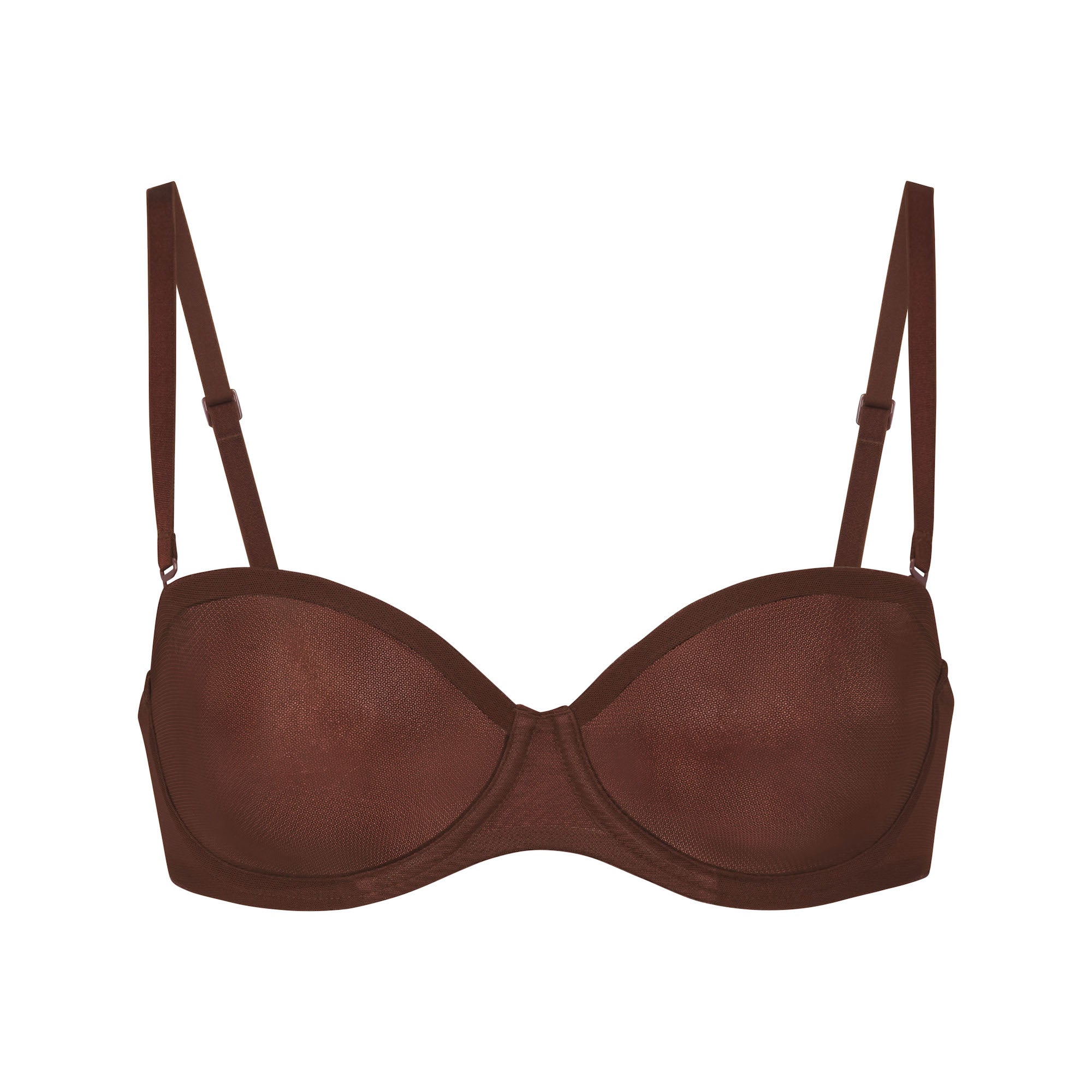 ULTRA FINE MESH STRAPLESS BRA | MAHOGANY - Image 6