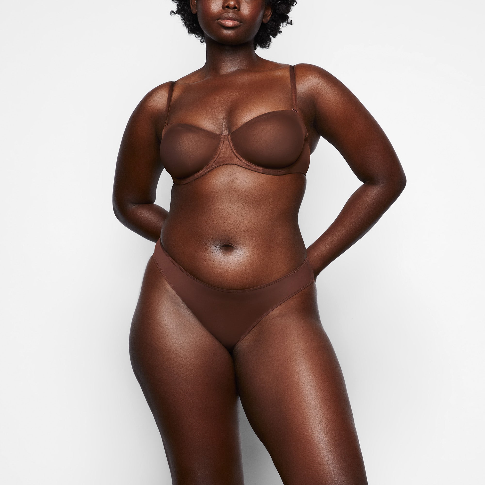 ULTRA FINE MESH STRAPLESS BRA | MAHOGANY - Image 4