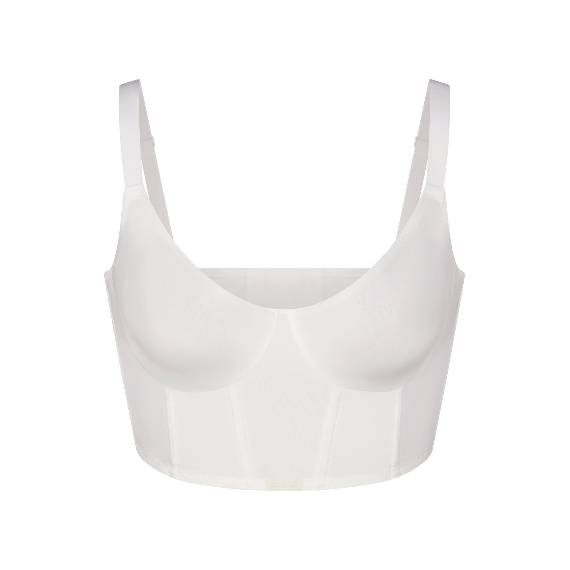 SKIMS LOGO SHINE DEMI CORSET BRA | MARBLE - Image 5