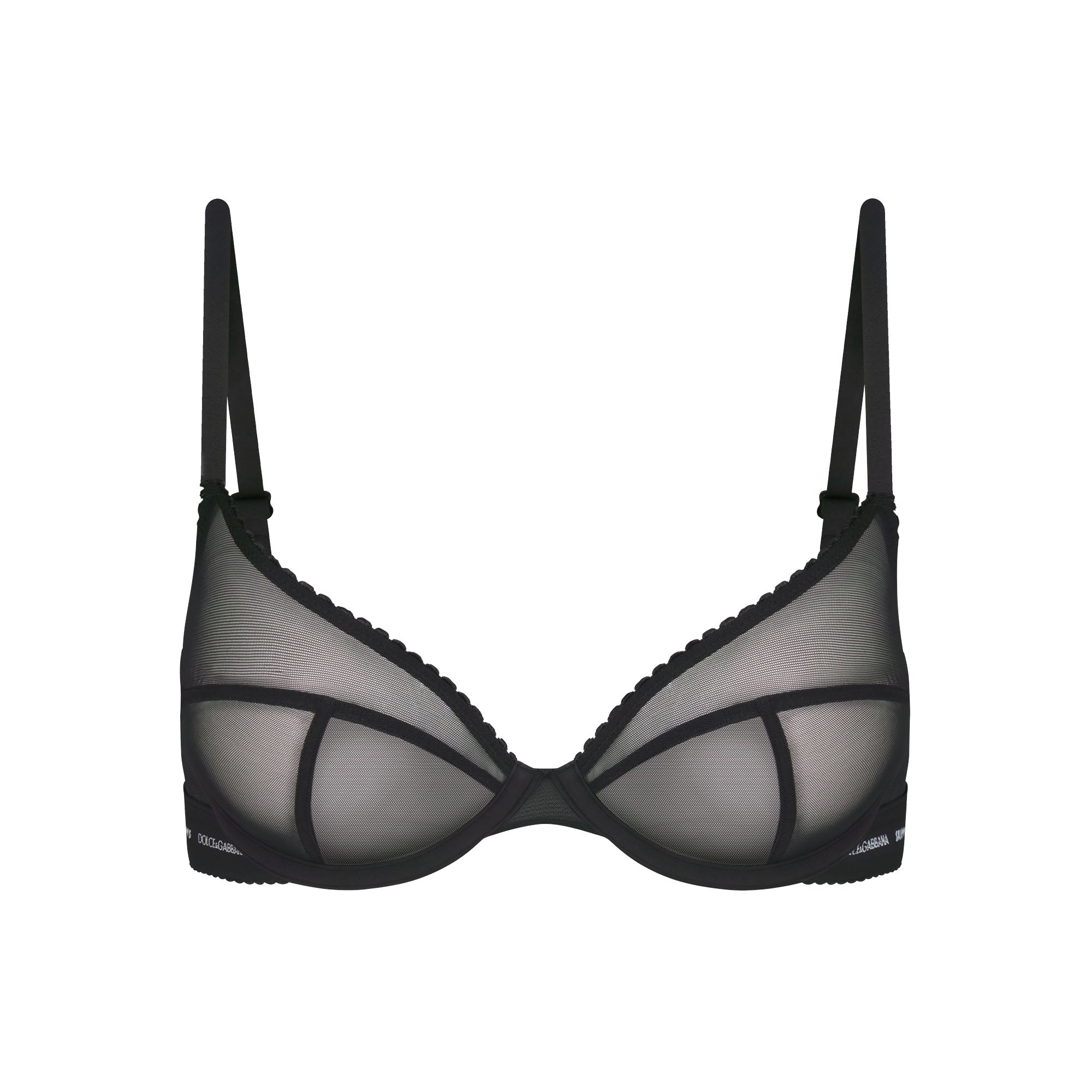DOLCE&GABBANA X SKIMS ULTRA FINE MESH DEMI BRA | ONYX - Image 6