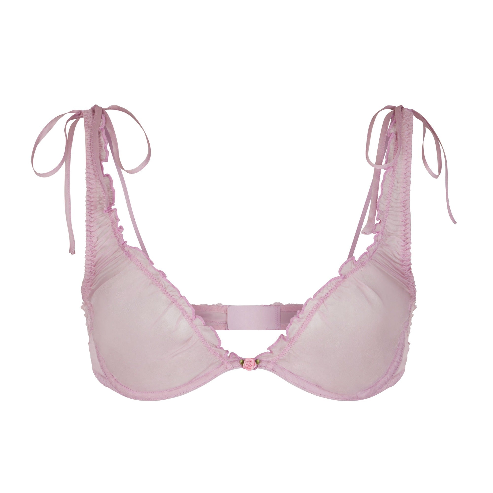 SKIMS ROMANCE LACE UNLINED PLUNGE BRA | IRIS MICA - Image 5