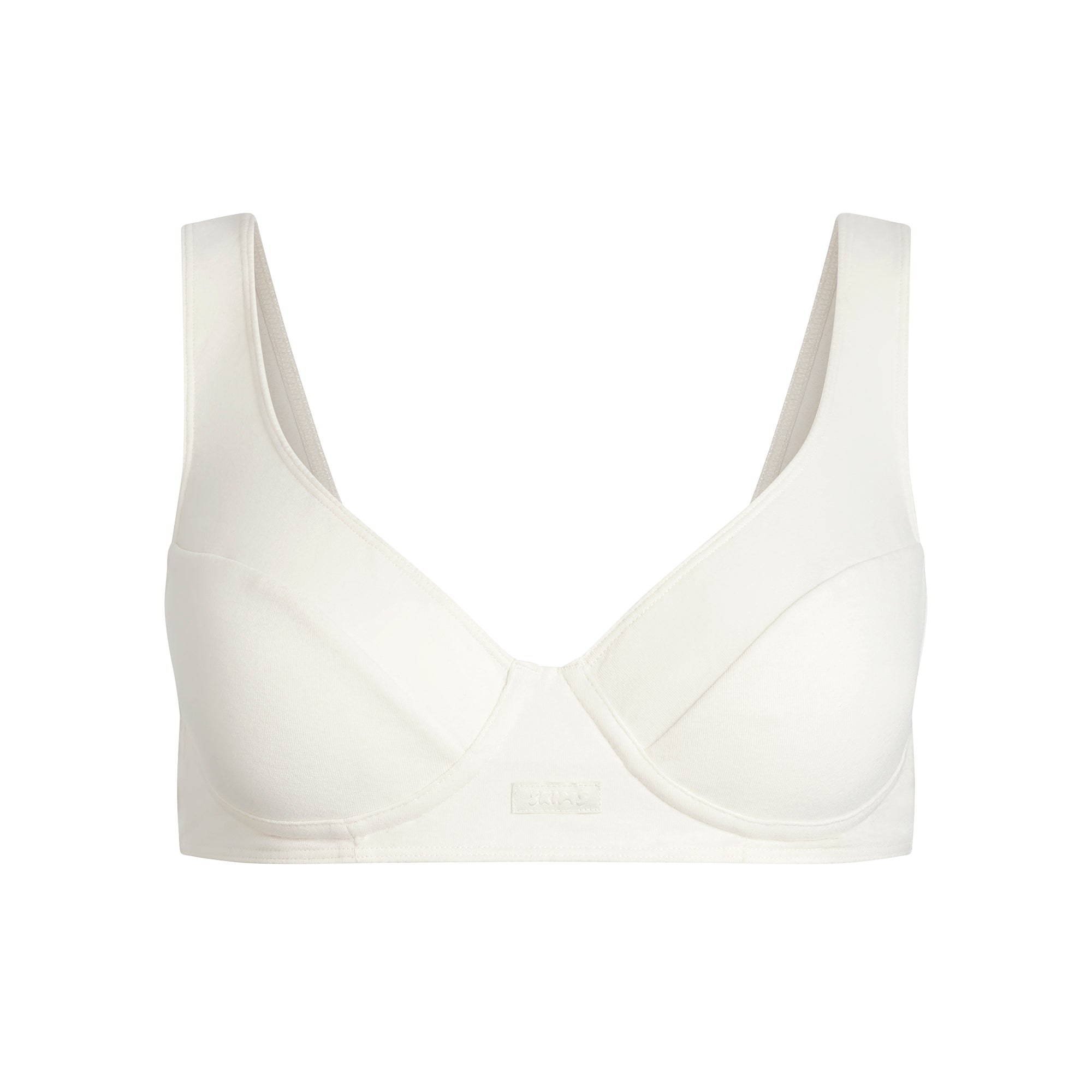COTTON JERSEY PLUNGE BRALETTE | MARBLE - Image 6