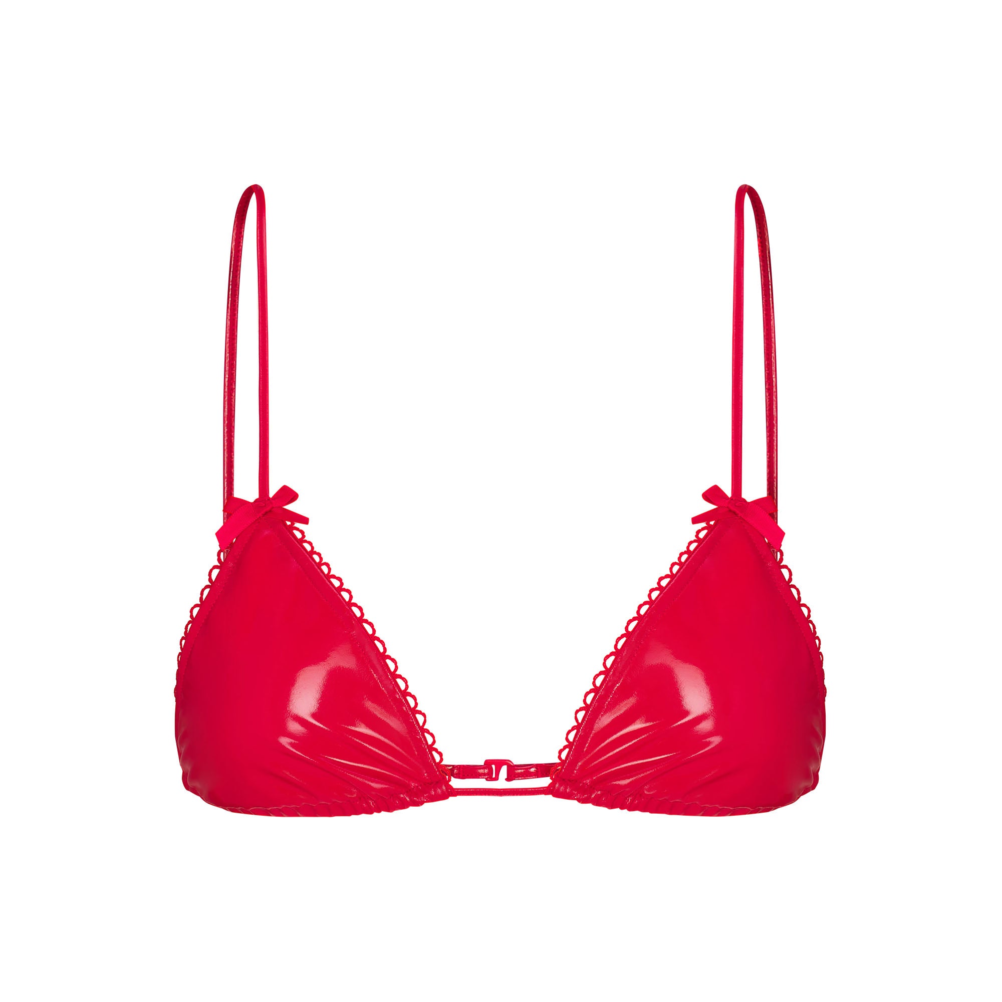 VINYL MICRO TRIANGLE BRALETTE | RED - Image 6