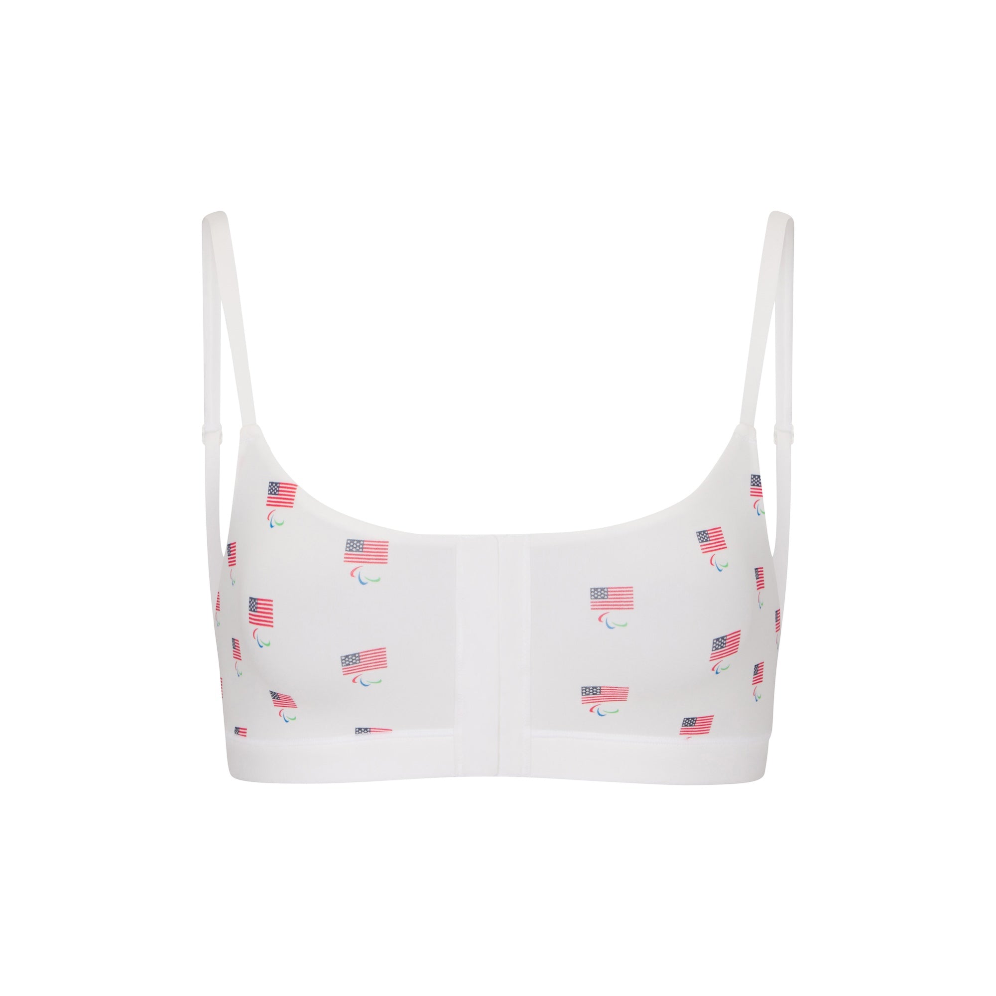 SKIMS FOR TEAM USA FITS EVERYBODY ADAPTIVE PARALYMPIC SCOOP BRALETTE | WHITE - Image 6
