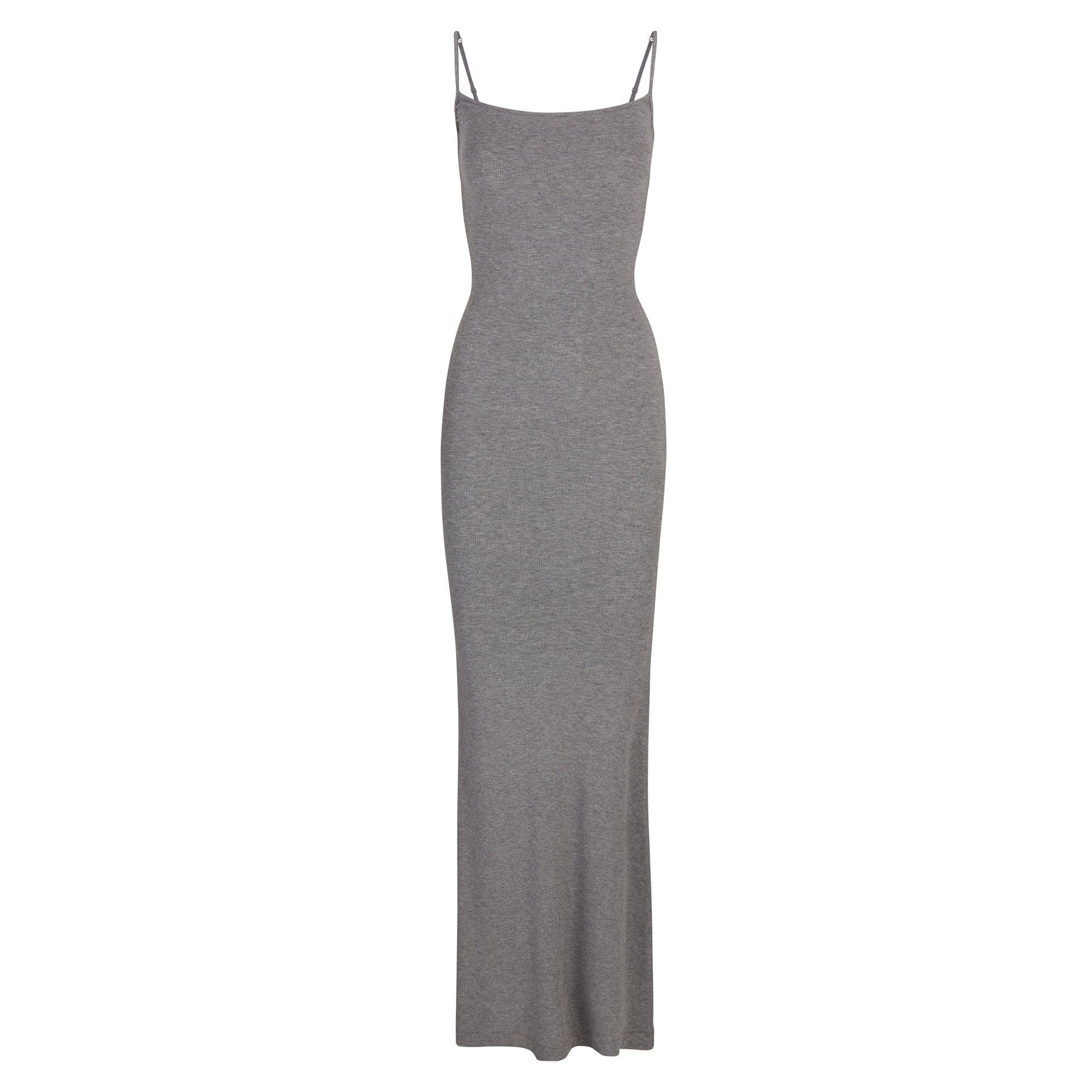 SOFT LOUNGE LONG SLIP DRESS | HEATHER GREY - Image 6