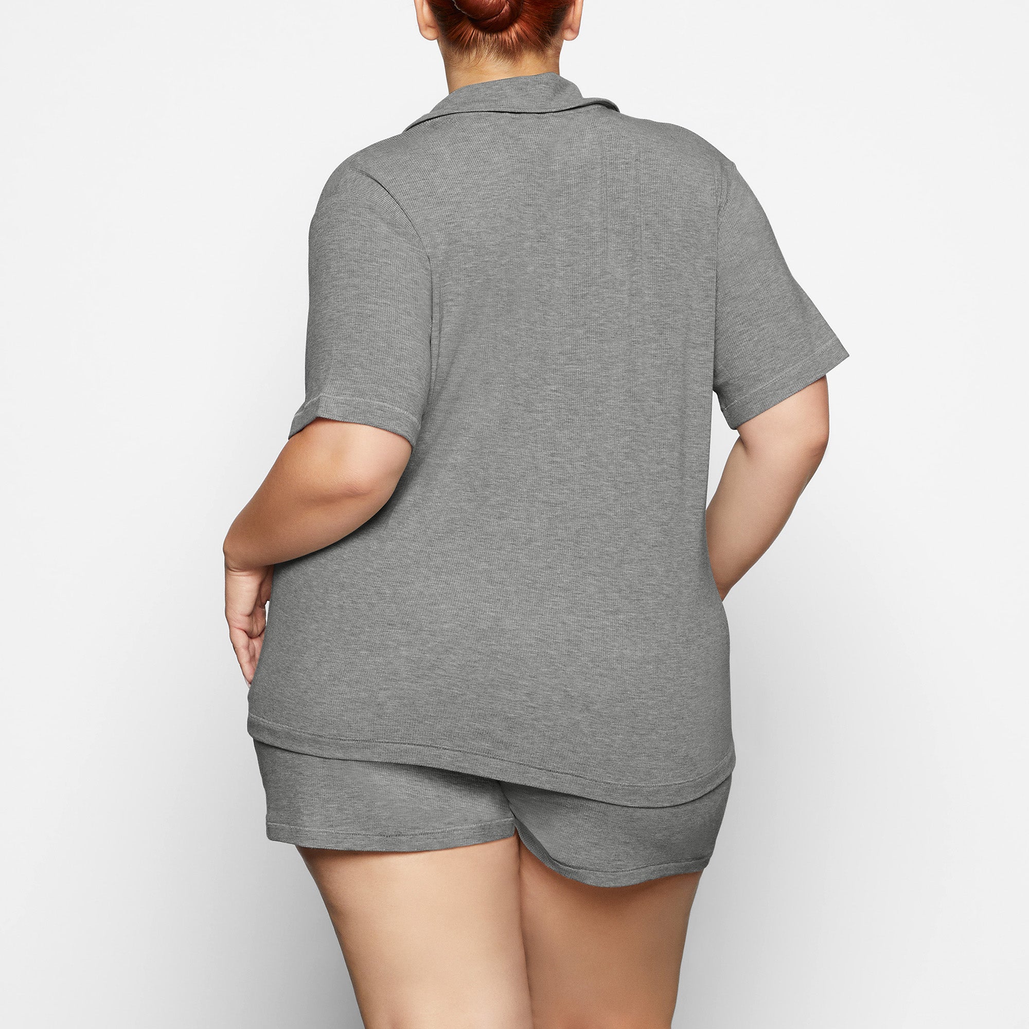 SOFT LOUNGE SHORT SLEEP SET | HEATHER GREY - Image 3