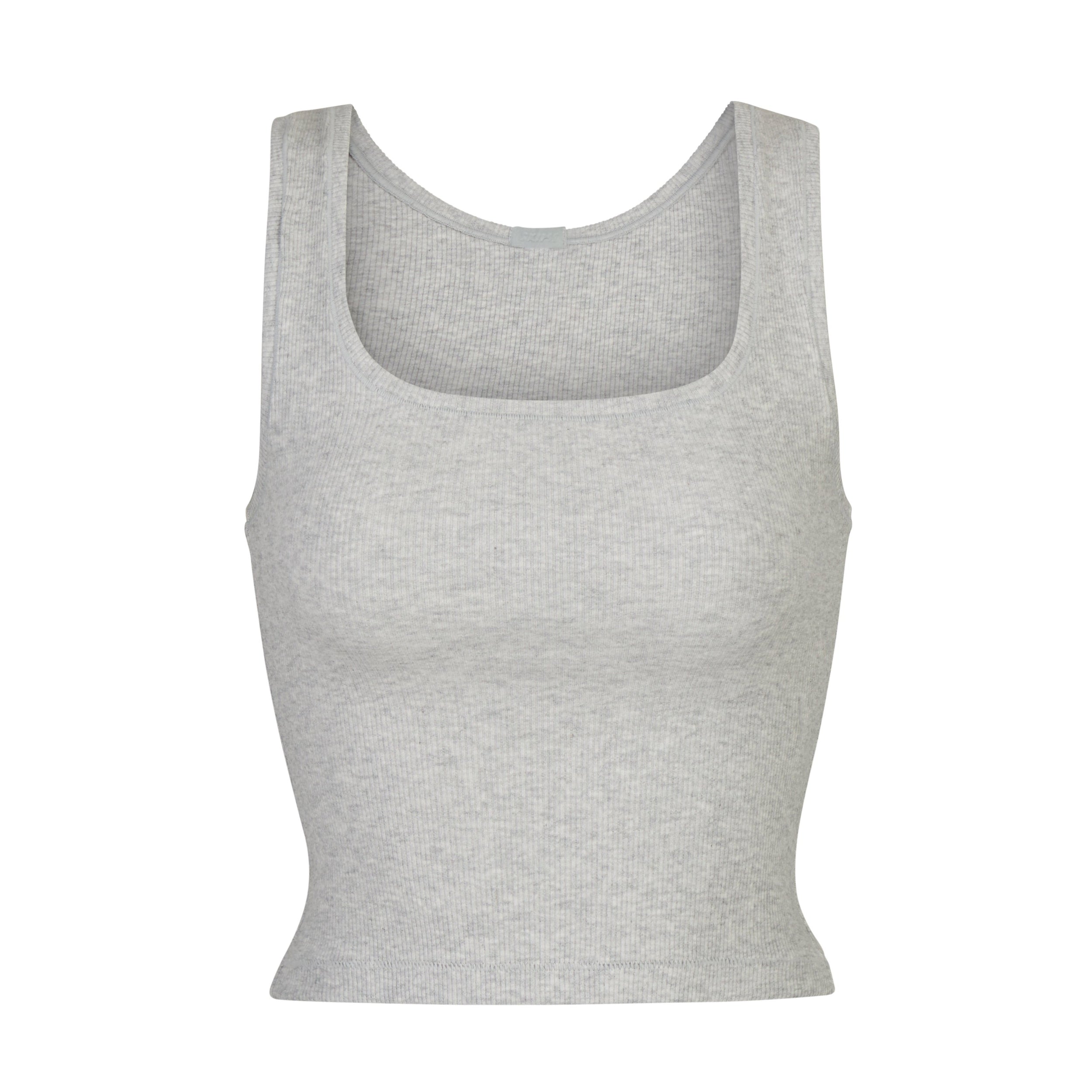 COTTON RIB TANK | LIGHT HEATHER GREY - Image 7