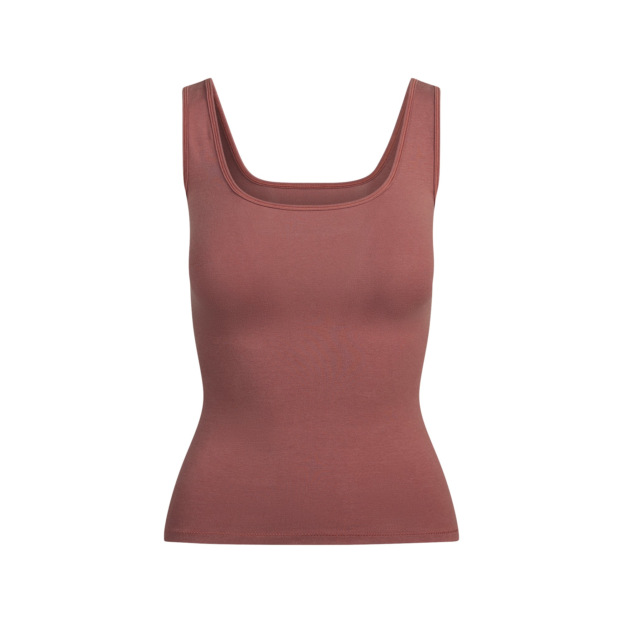 COTTON JERSEY TANK | REDWOOD - Image 6