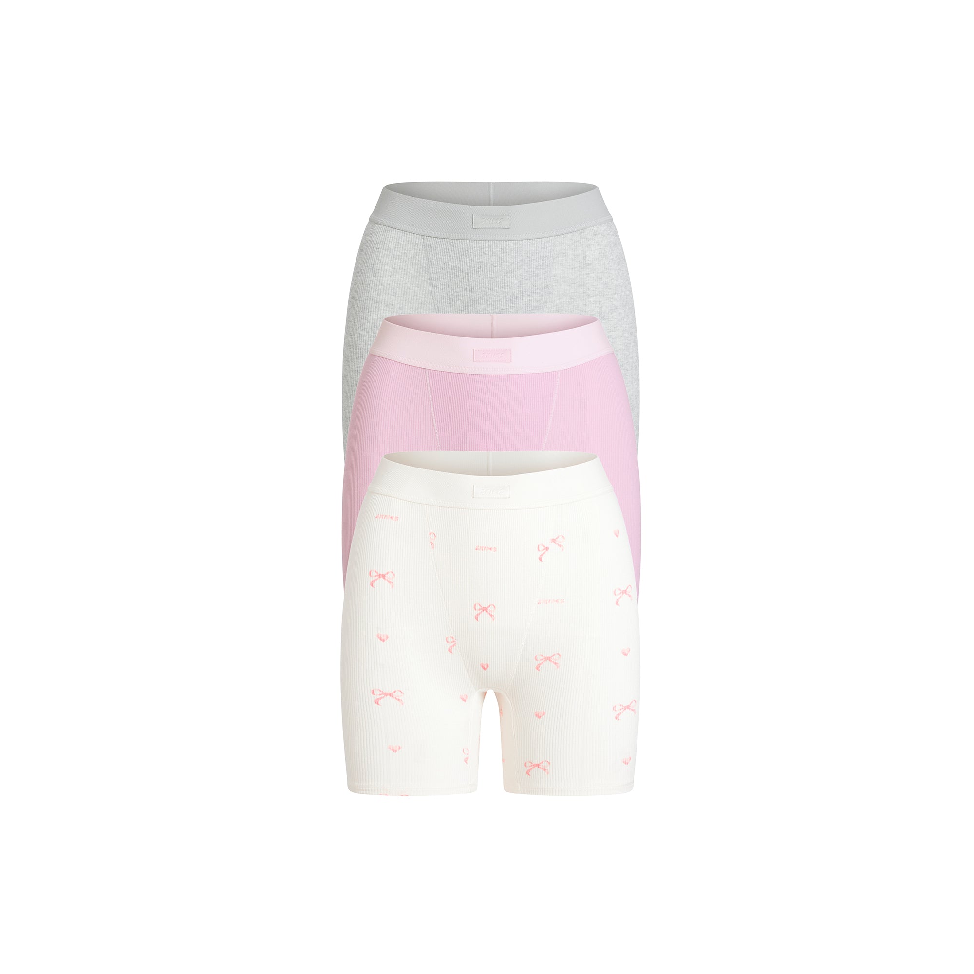 COTTON RIB BOXER 3-PACK | BABY PINK MULTI - Image 12