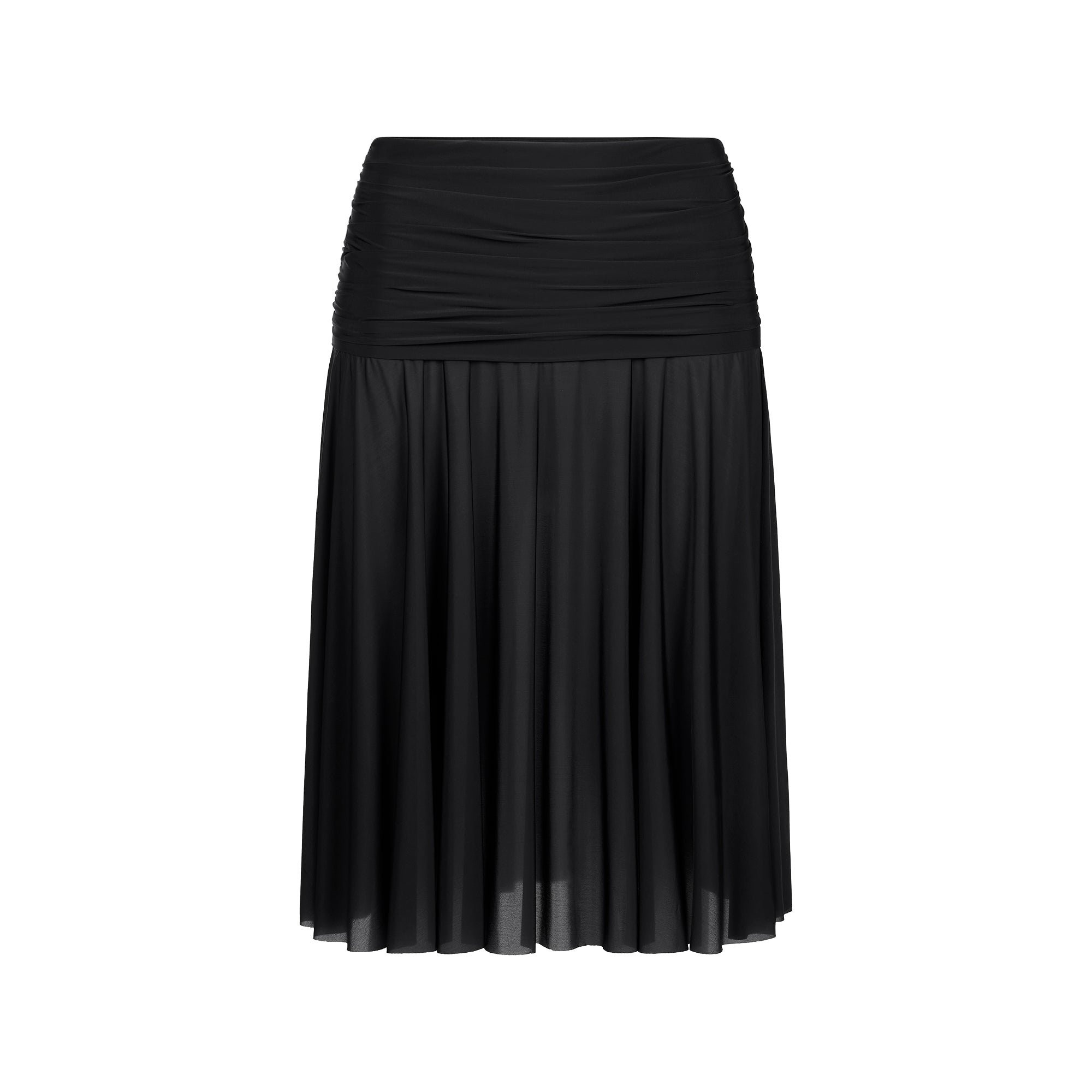 MILKY SHEER MIDI SKIRT | OBSIDIAN - Image 6