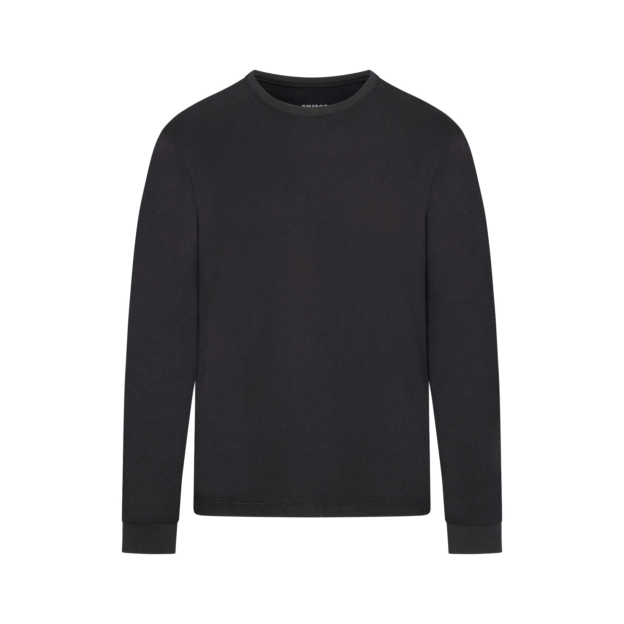 SKIMS COTTON MENS CLASSIC LONG SLEEVE T-SHIRT | ONYX - Image 6