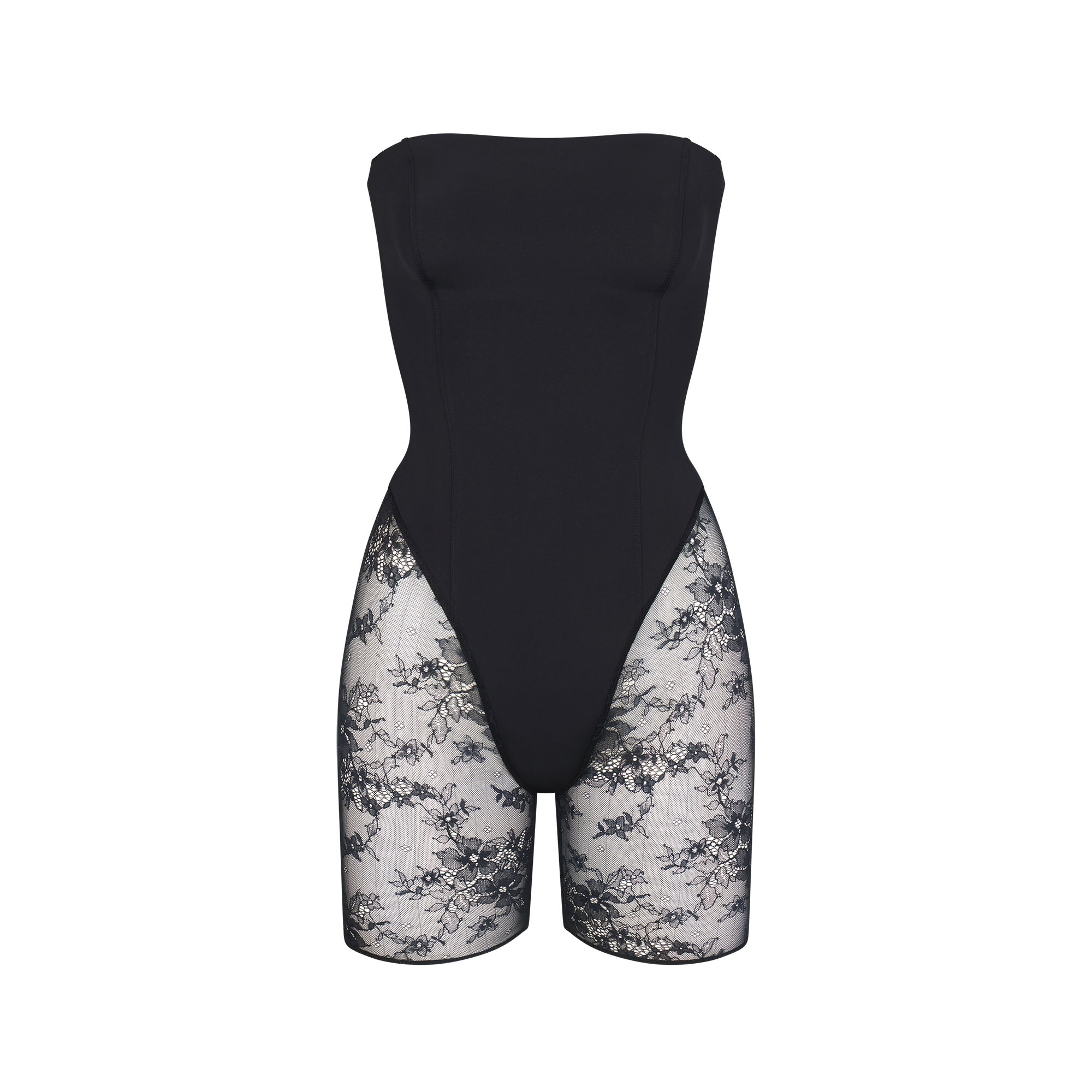 ULTRA FINE LACE STRAPLESS ONESIE | ONYX - Image 6