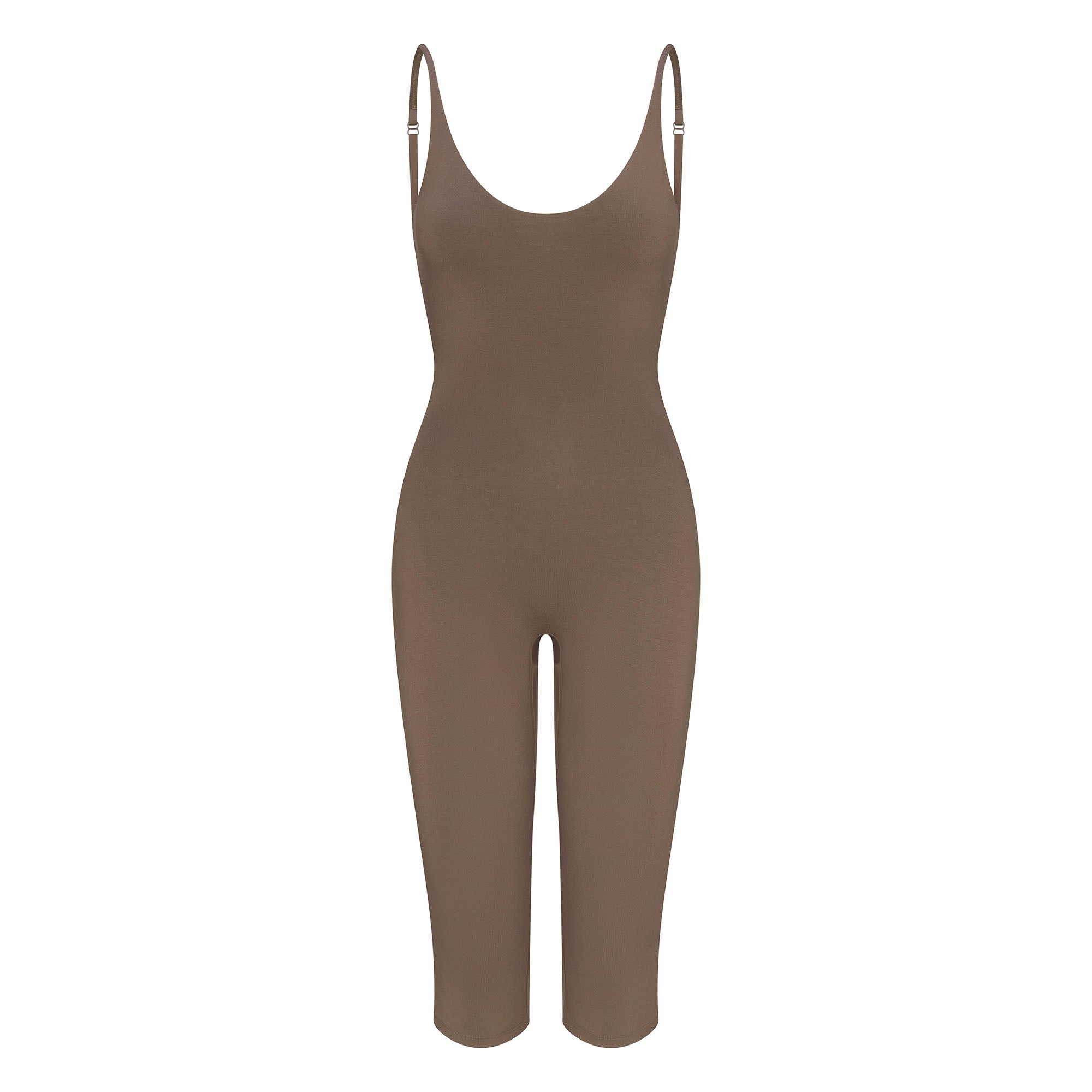 SMOOTH LAYERS CAPRI CATSUIT | TRUFFLE - Image 6