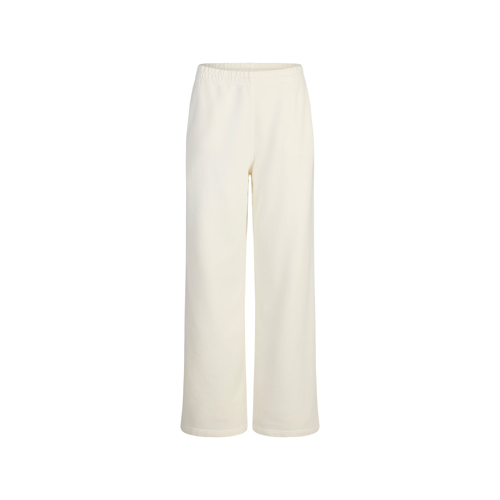 FRENCH TERRY STRAIGHT LEG PANT | ECRU - Image 4