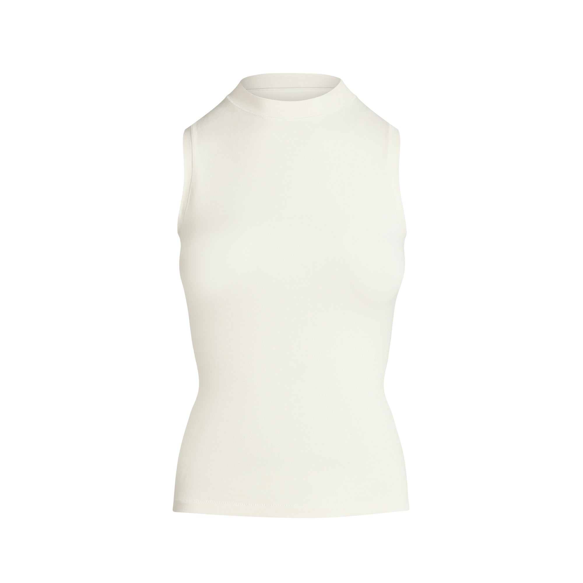 COTTON JERSEY MOCK NECK TANK | MARBLE - Image 6