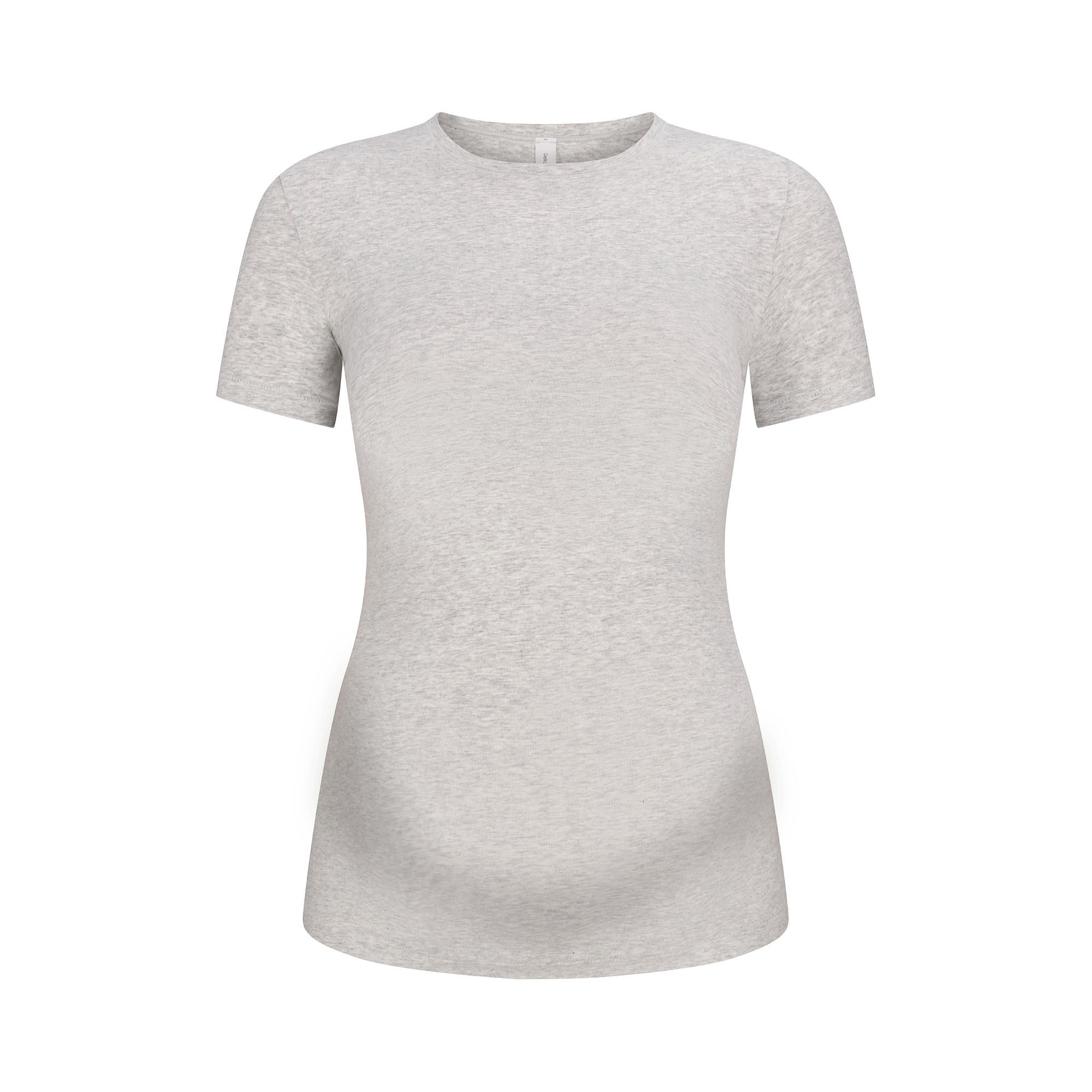 COTTON JERSEY MATERNITY T-SHIRT | LIGHT HEATHER GREY - Image 6