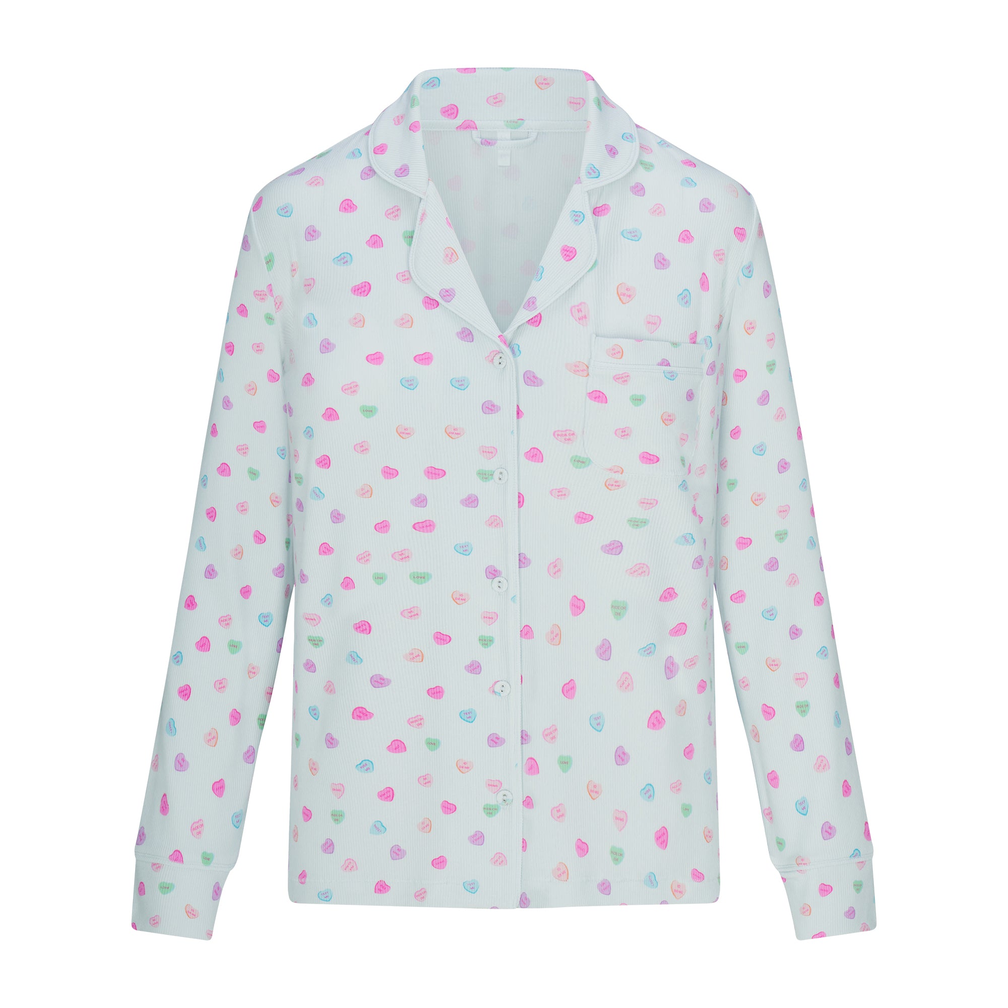 SOFT LOUNGE SLEEP SET | CLOUD CANDY HEART PRINT - Image 5