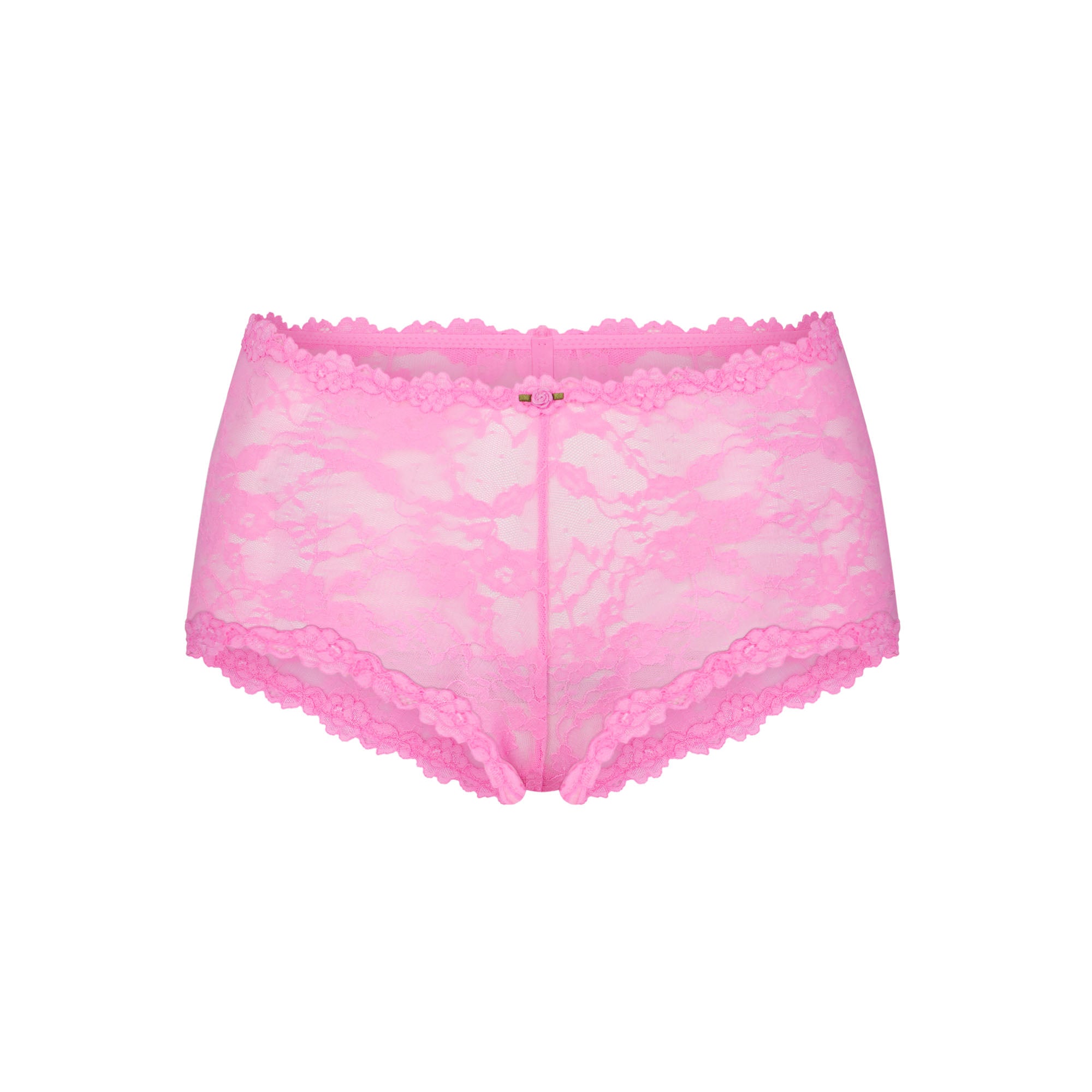 STRETCH LACE BOY SHORT | SUGAR PINK - Image 4