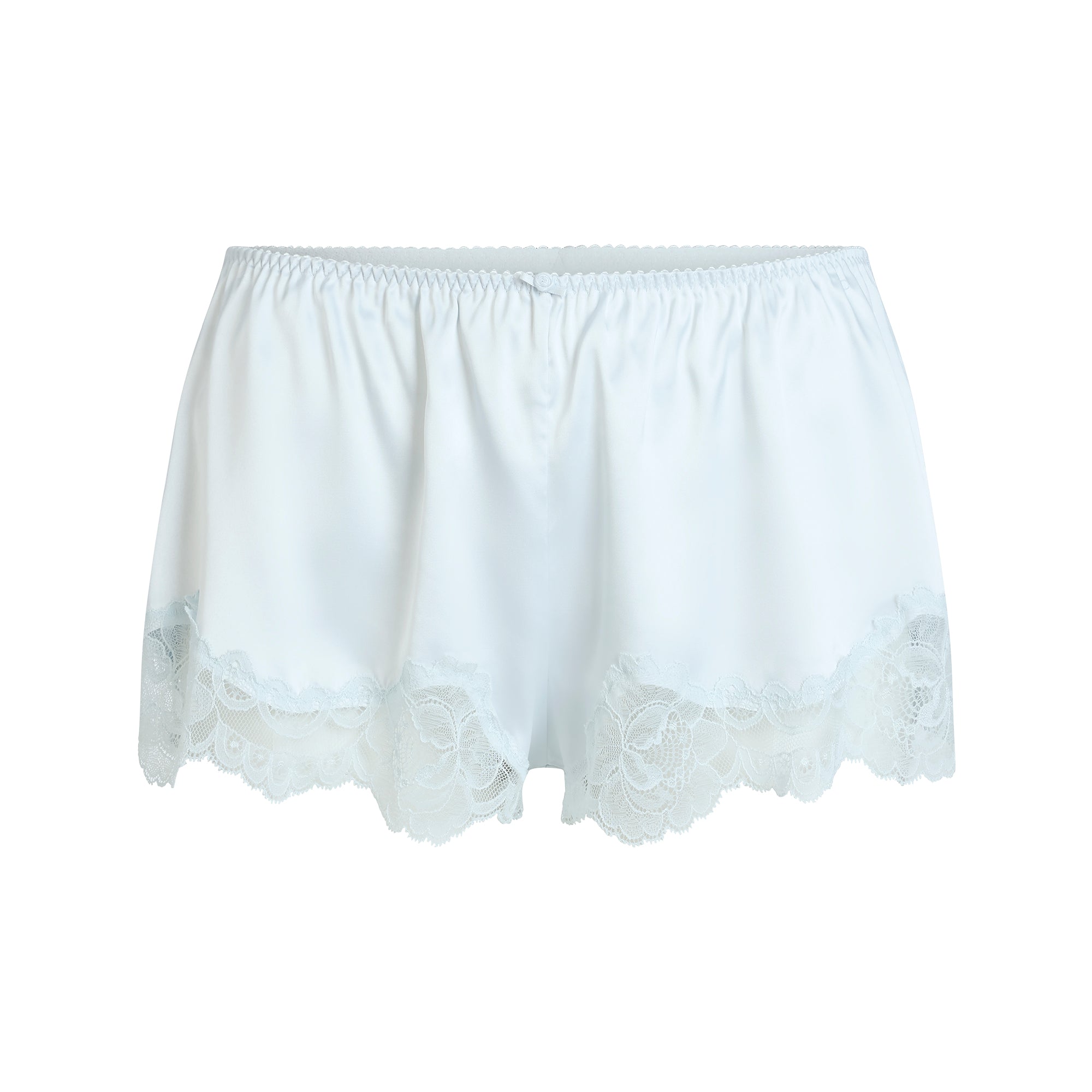 WOVEN SHINE LACE BABYDOLL AND SHORT SET | CLOUD - Image 9