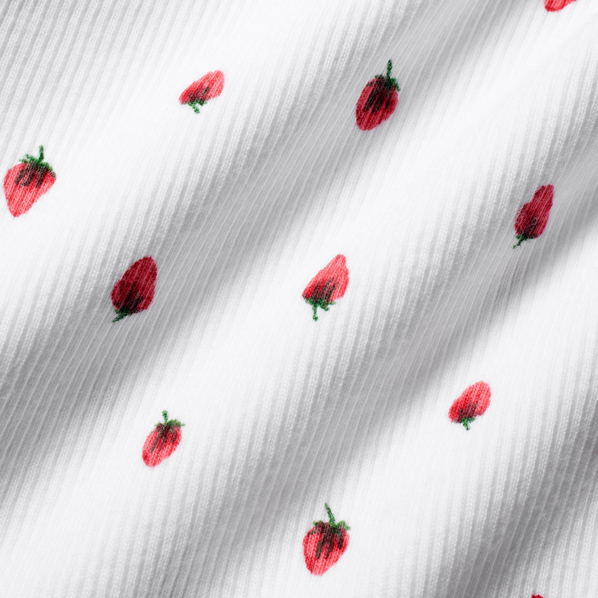 COTTON RIB T-SHIRT | SNOW STRAWBERRY PRINT - Image 4