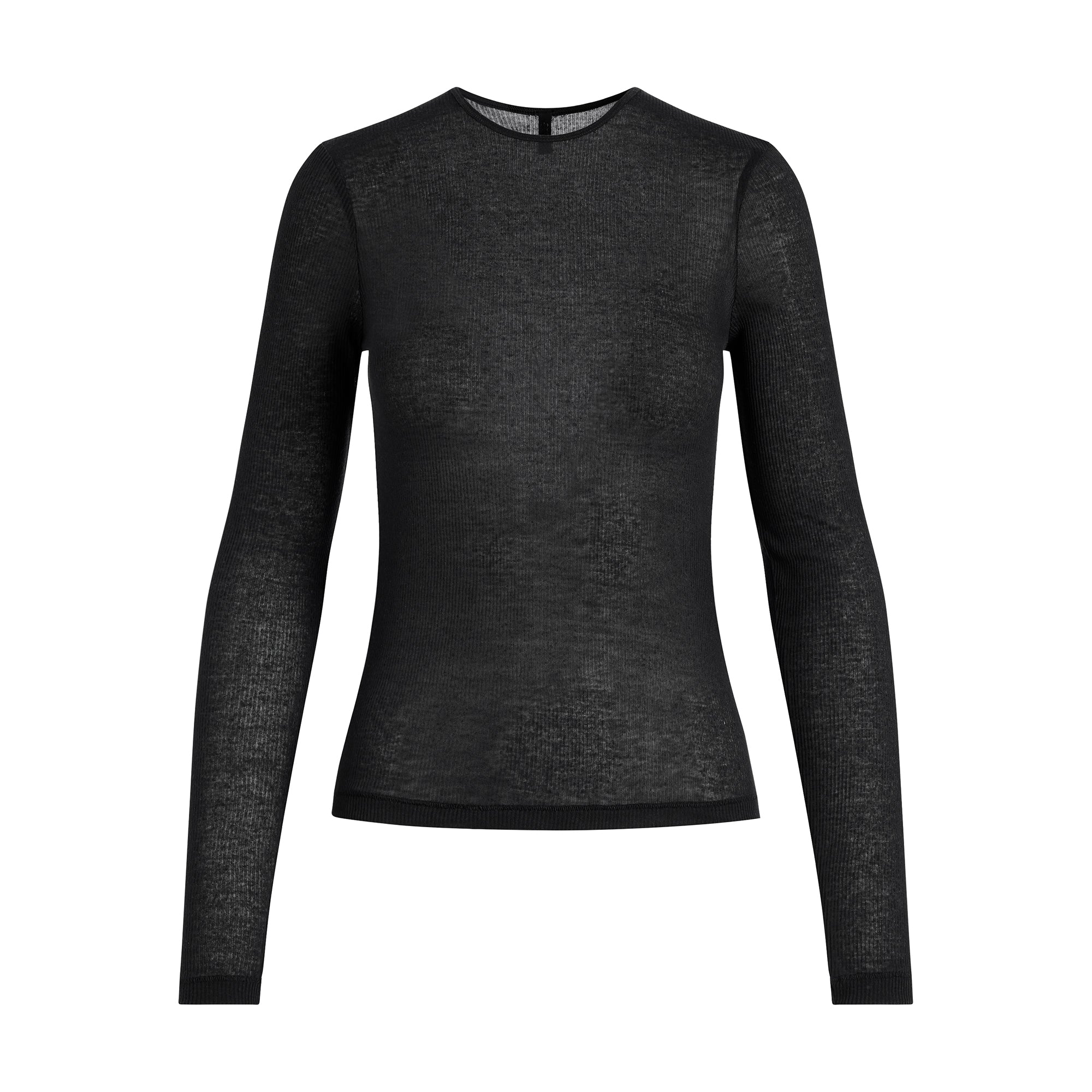 SHEER COTTON LONG SLEEVE T-SHIRT | SOOT - Image 4