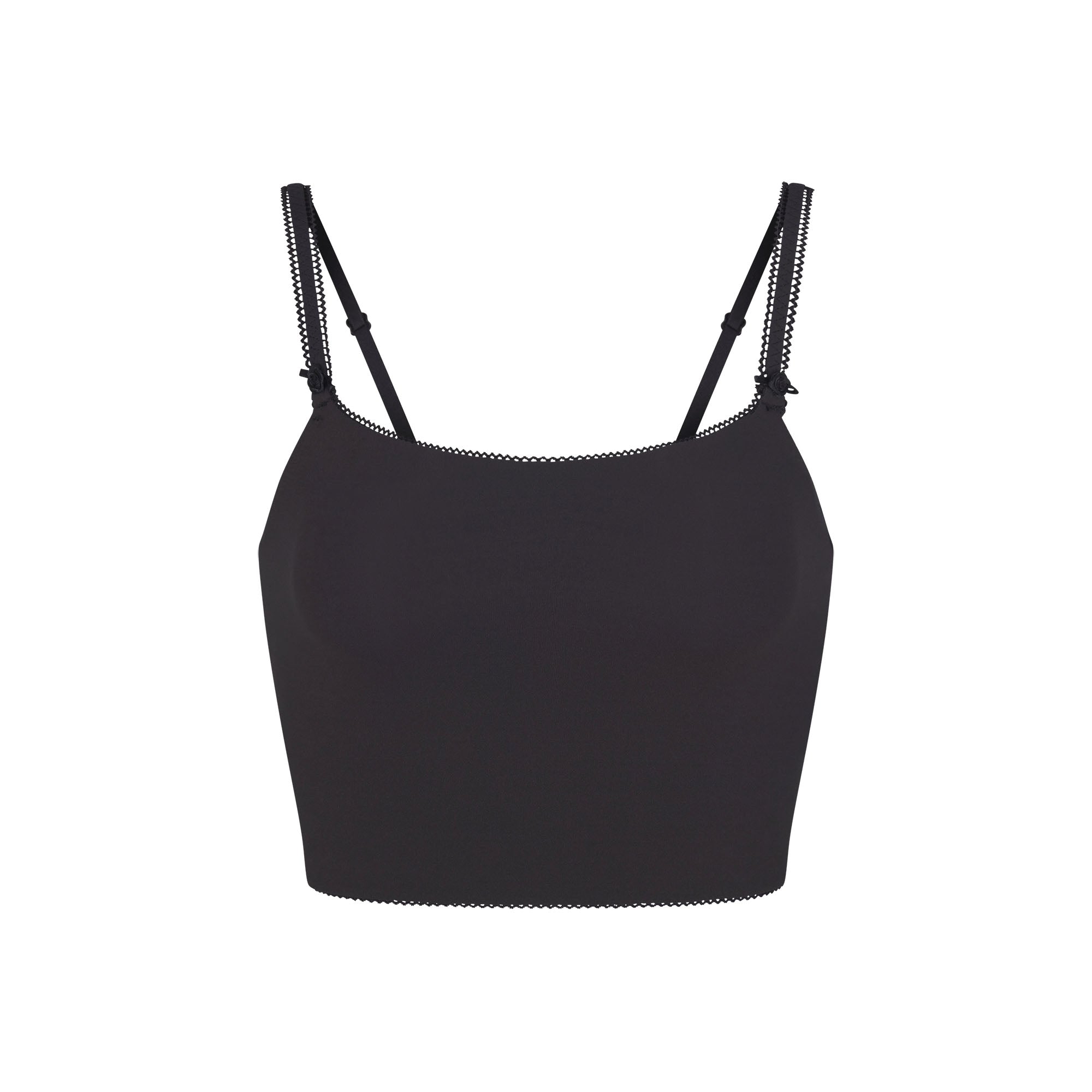 FITS EVERYBODY PICOT CROPPED CAMI | ONYX - Image 5
