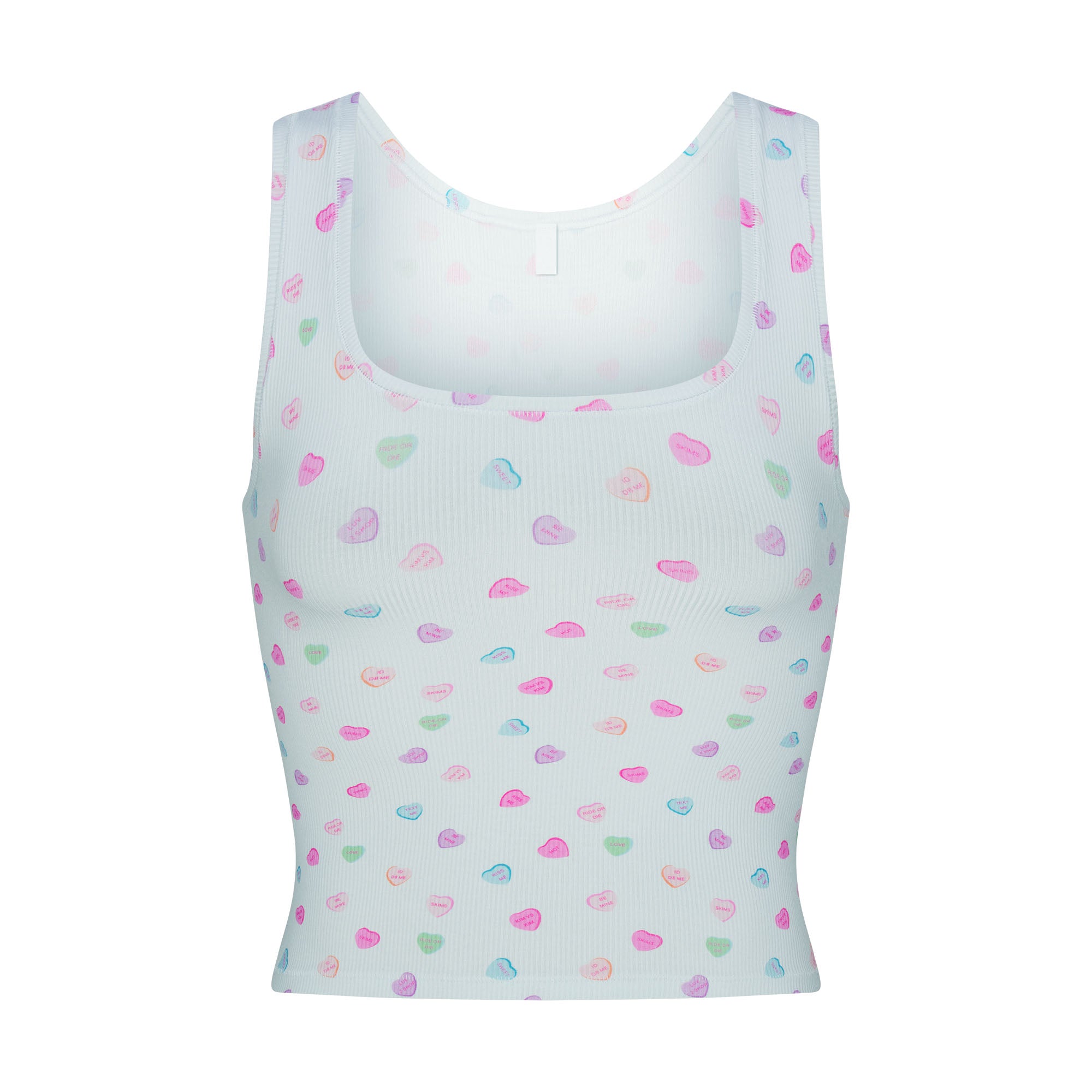 SOFT LOUNGE TANK | CLOUD CANDY HEART PRINT - Image 4