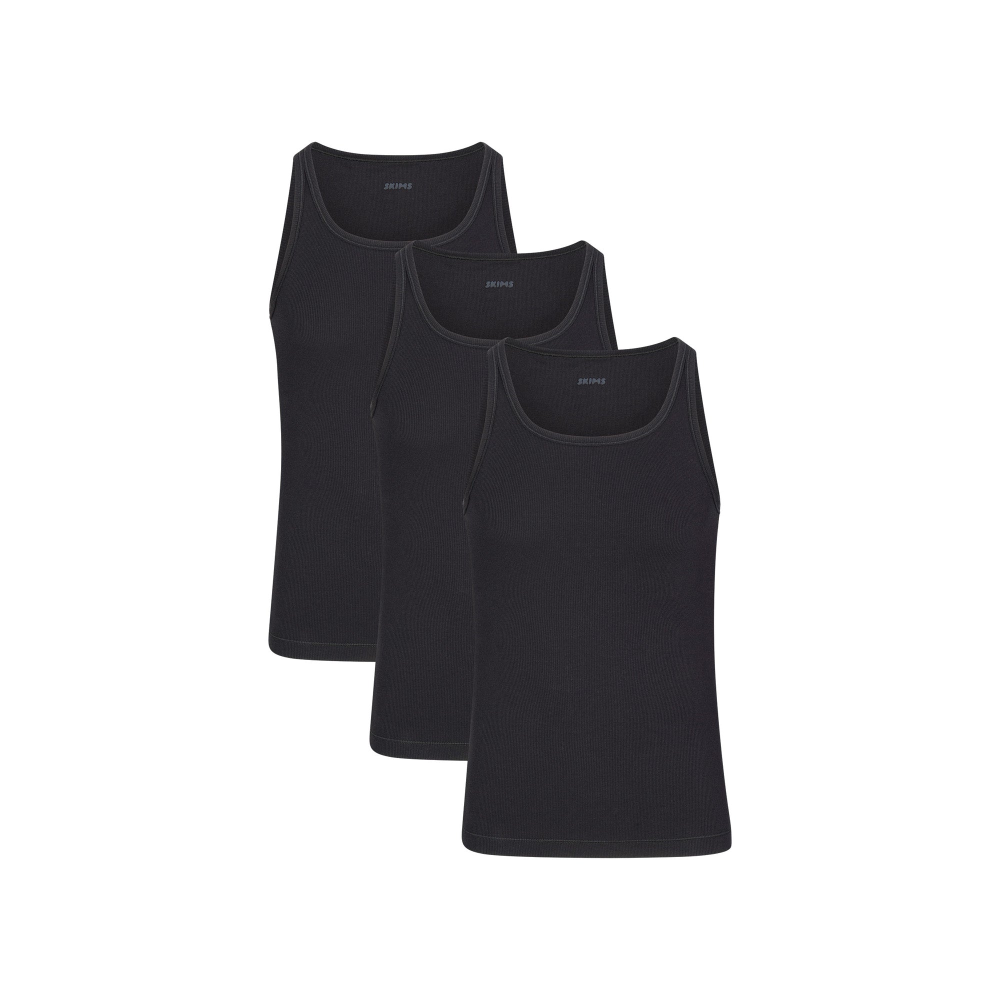 SKIMS COTTON MENS RIB TANK 3-PACK | ONYX - Image 6
