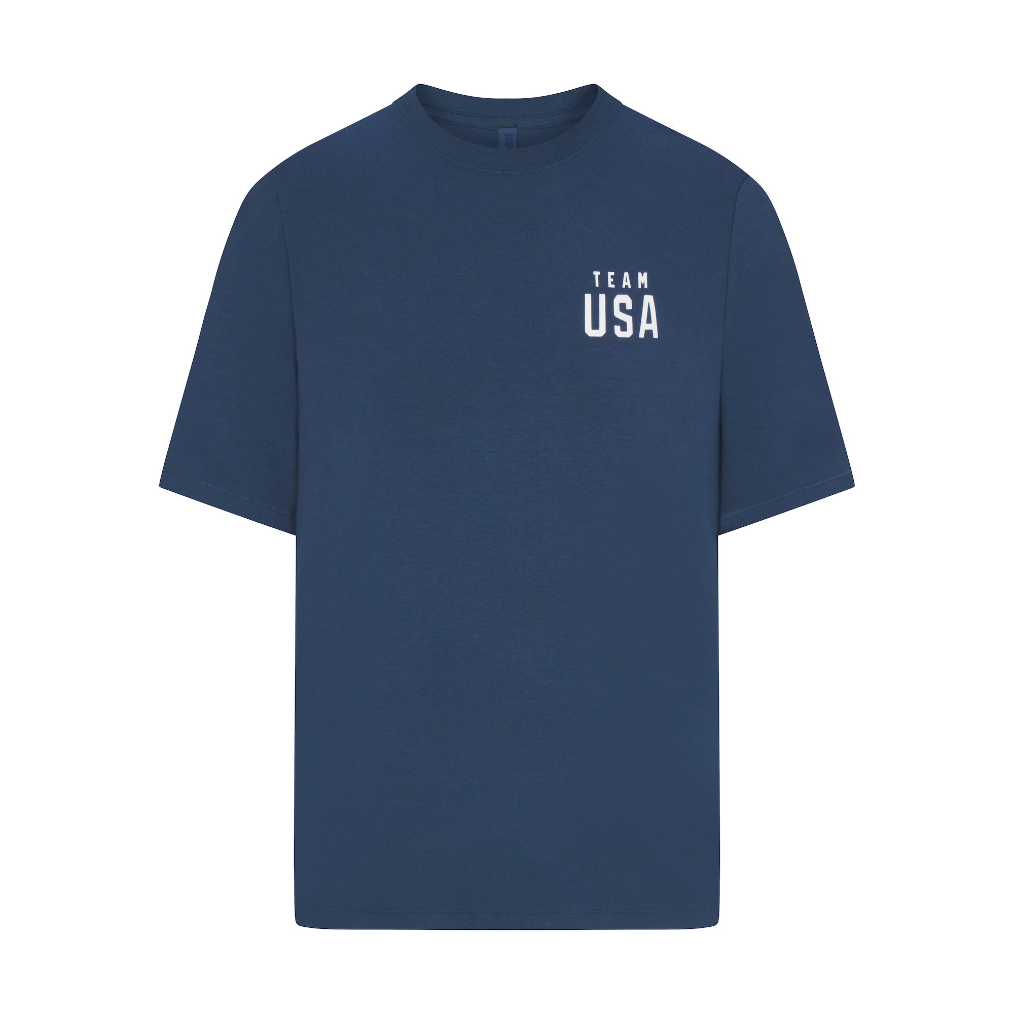 SKIMS FOR TEAM USA JERSEY SLEEP MENS PARALYMPIC T-SHIRT | NAVY - Image 5