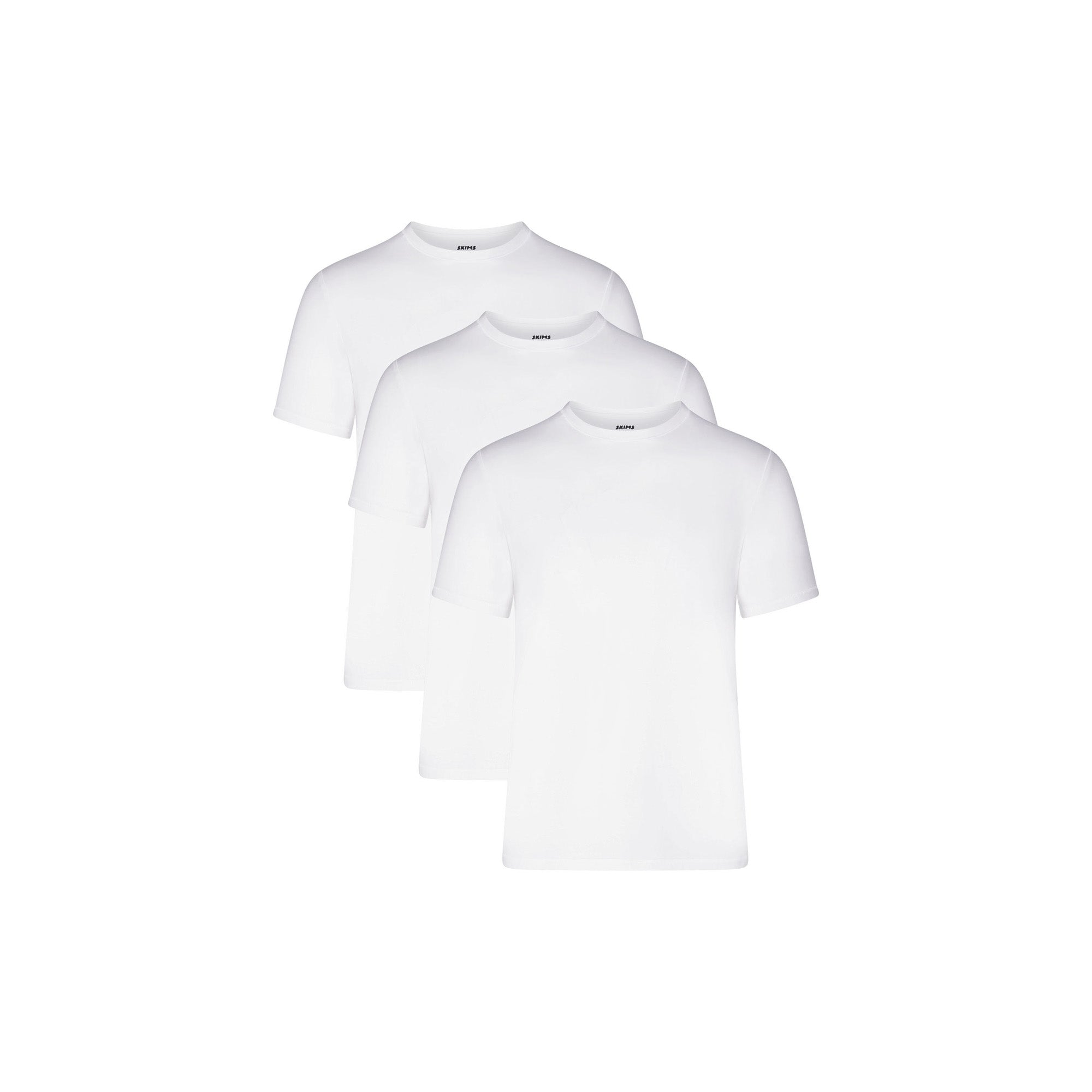 SKIMS STRETCH MENS T-SHIRT 3-PACK | CHALK - Image 6