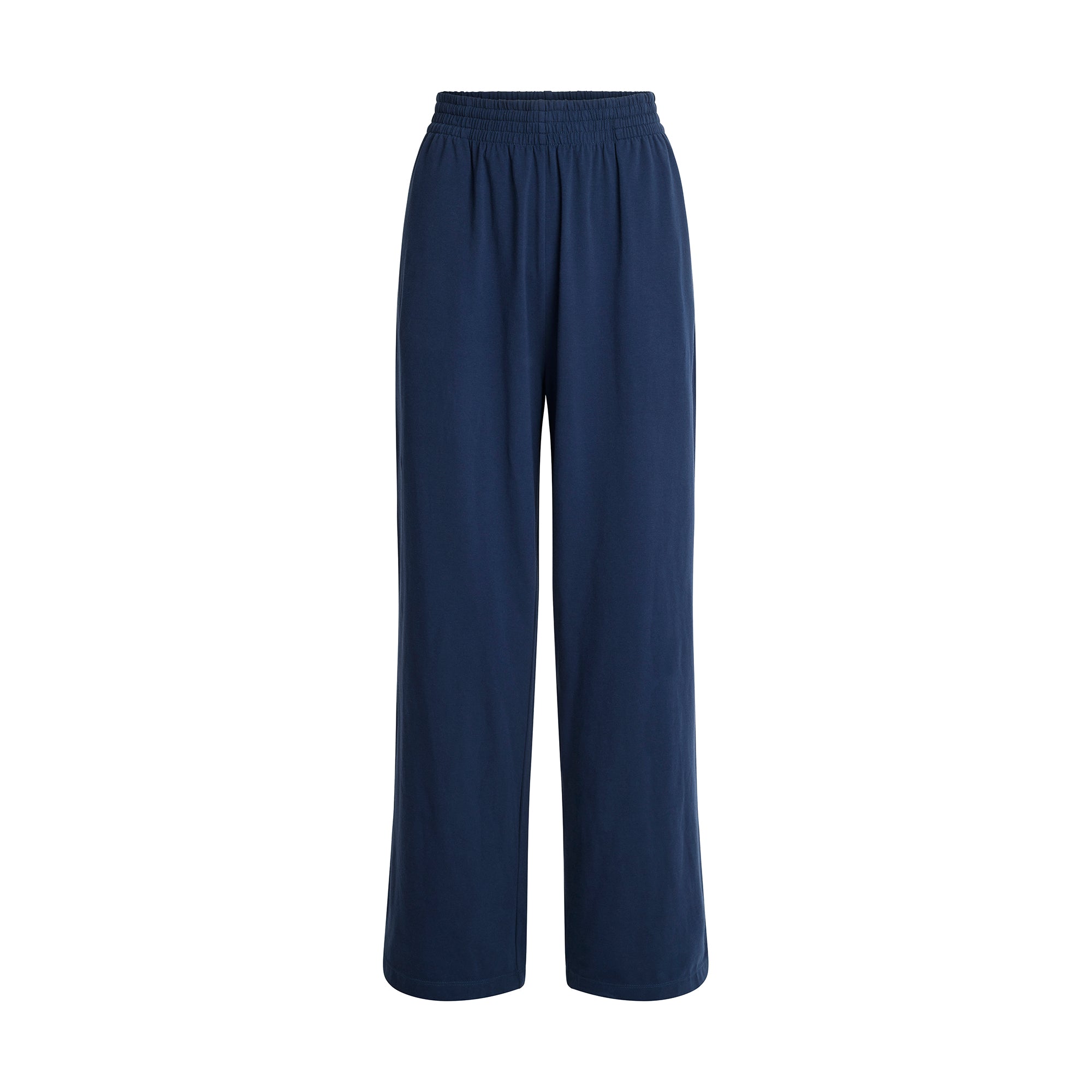 COTTON JERSEY WIDE LEG PANT | NAVY - Image 6