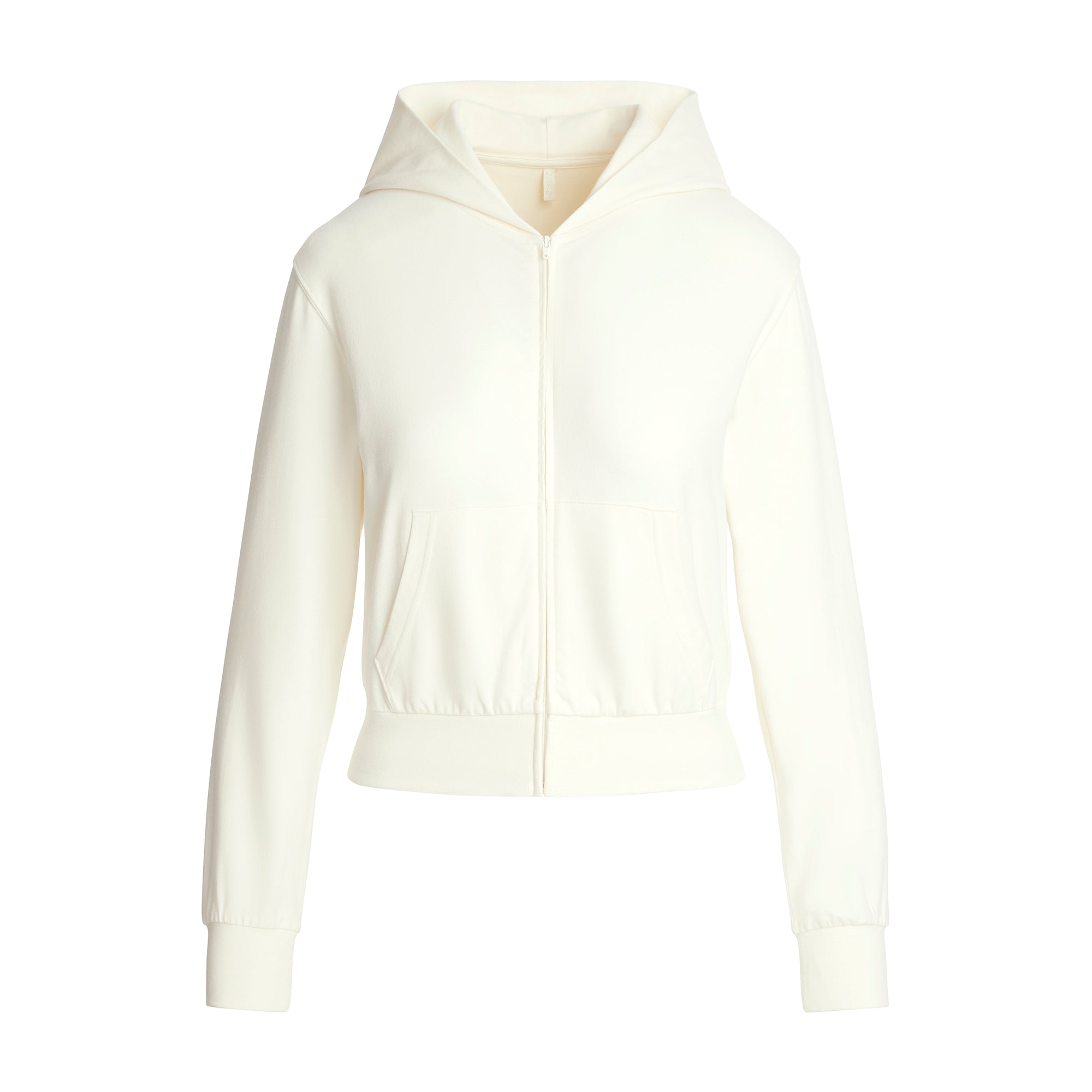 COTTON JERSEY ZIP UP HOODIE | MARBLE - Image 5