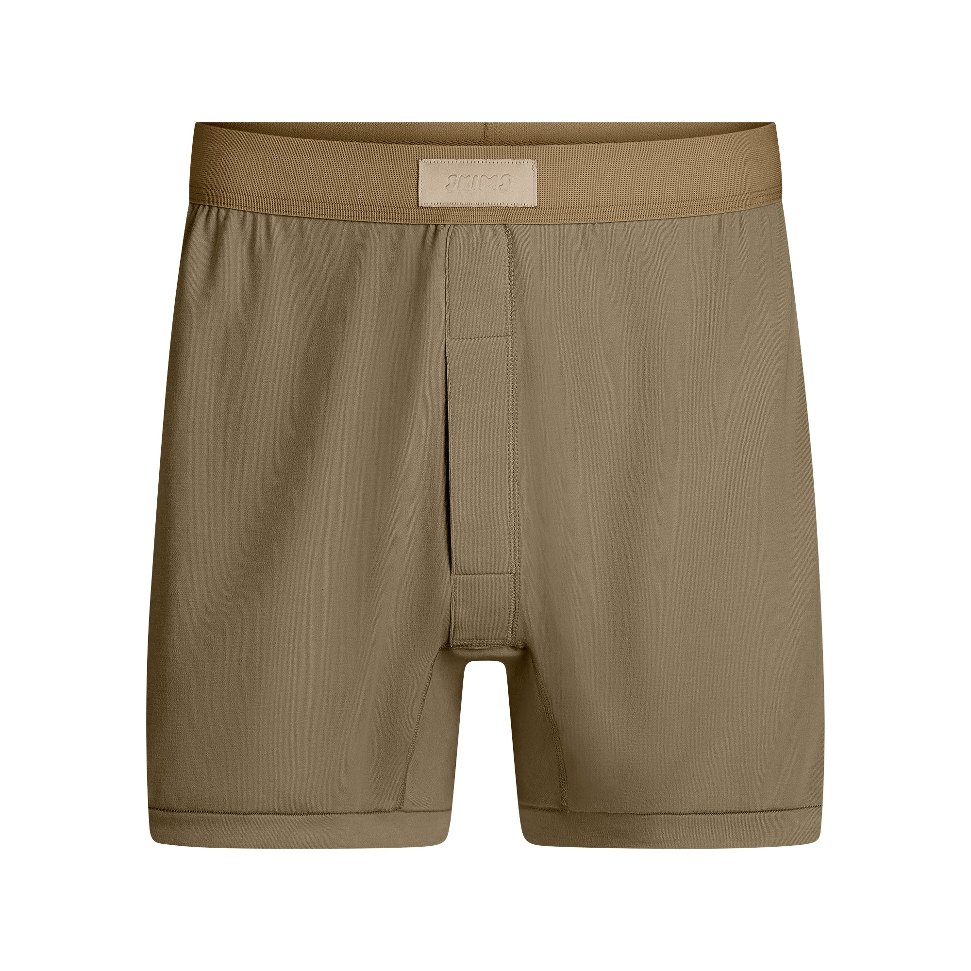 SKIMS COTTON MENS KNIT BOXER | ARMY - Image 5