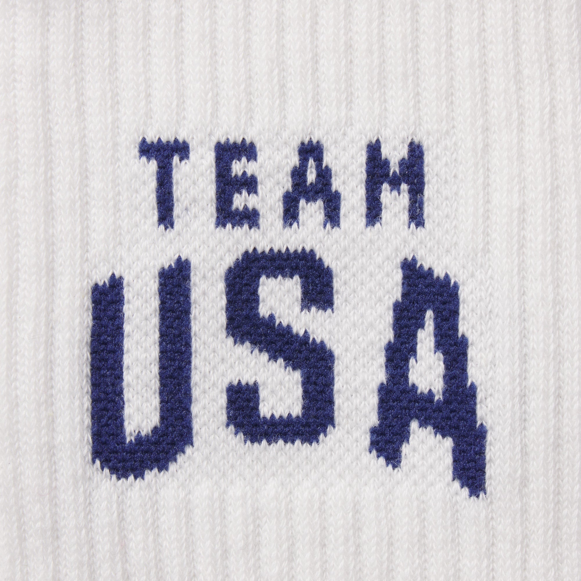 SKIMS FOR TEAM USA MENS OLYMPIC RIBBED CREW SOCK | WHITE - Image 7