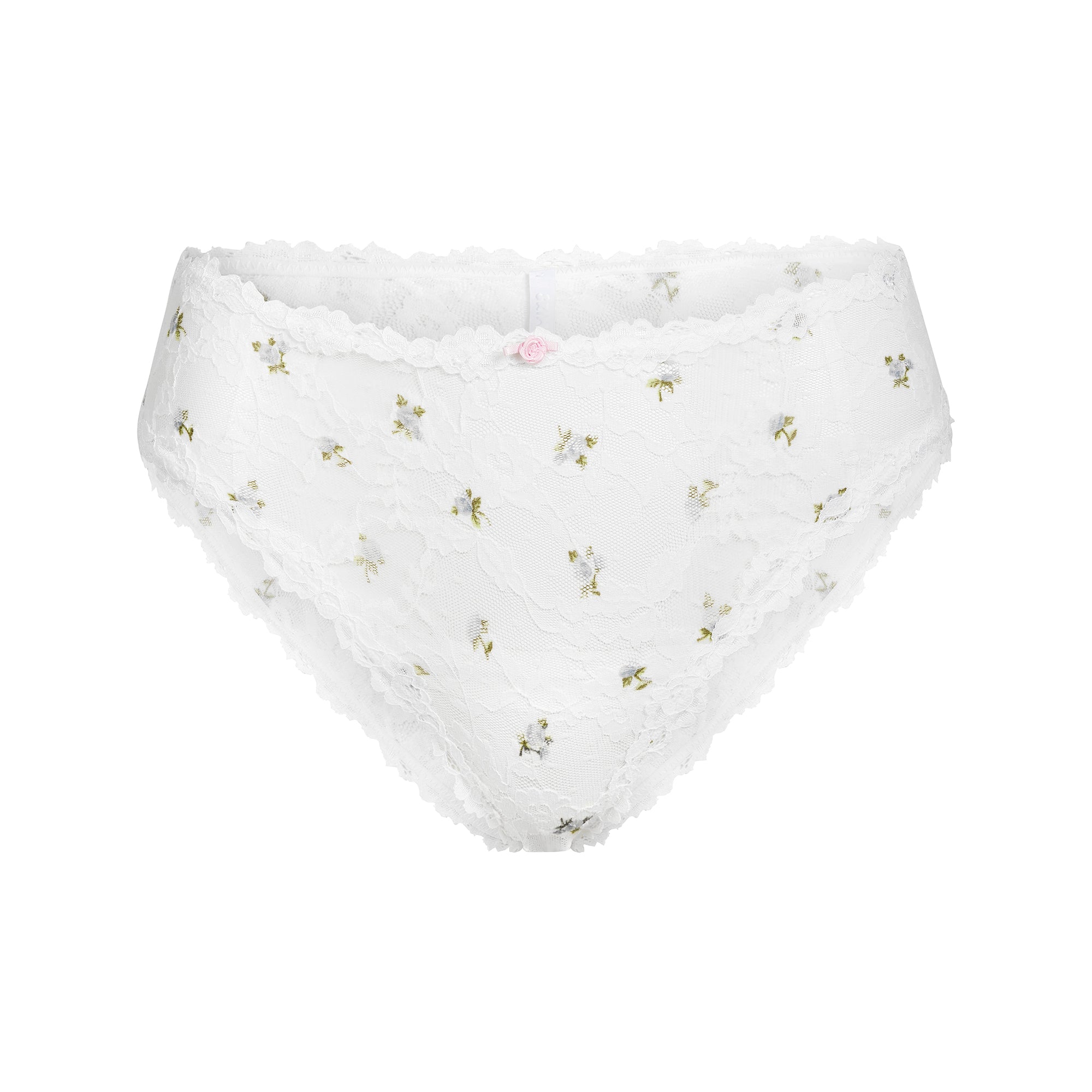 STRETCH LACE BRIEF | SNOW ROSEBUD PRINT - Image 6