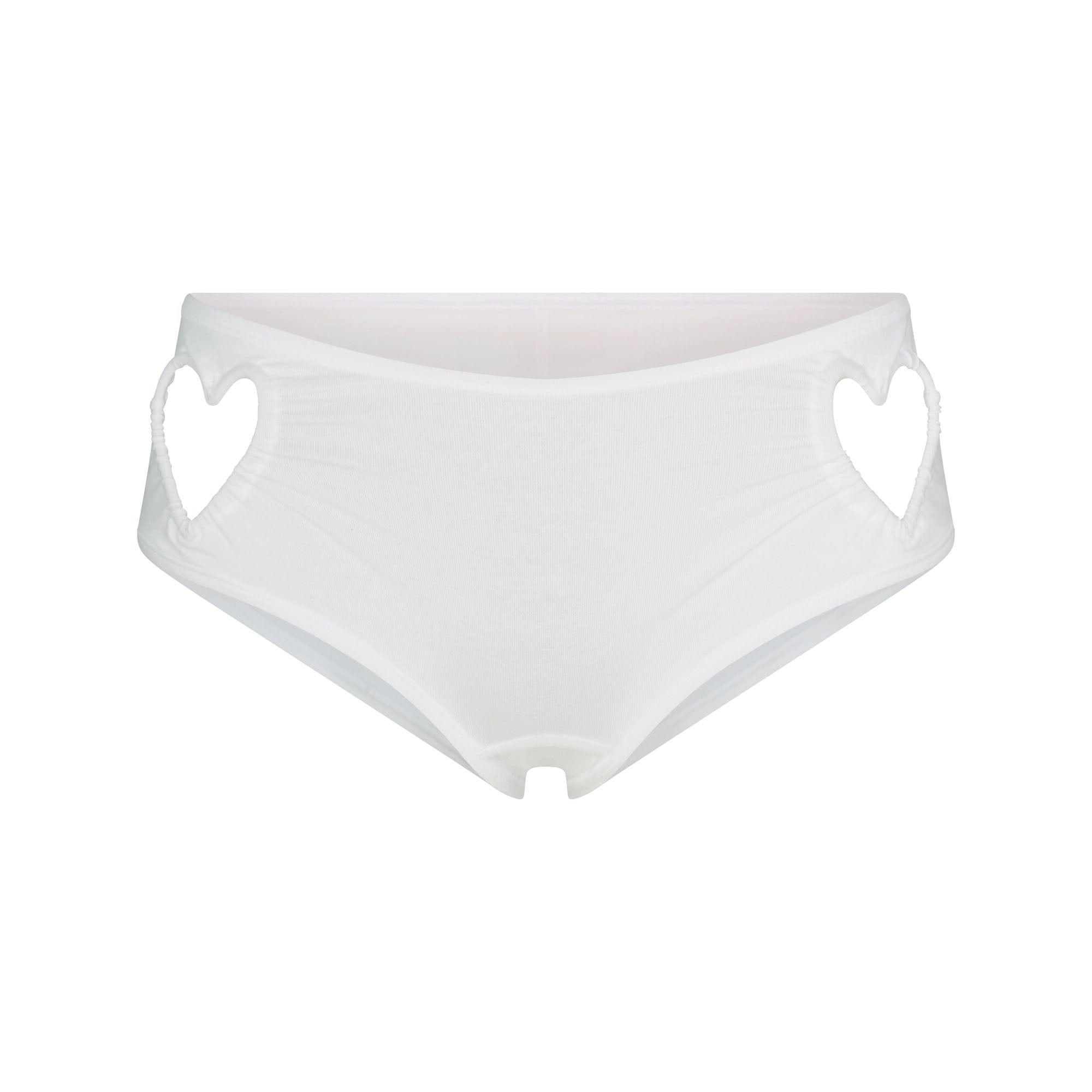 COTTON JERSEY HEART HIPSTER | SNOW - Image 5