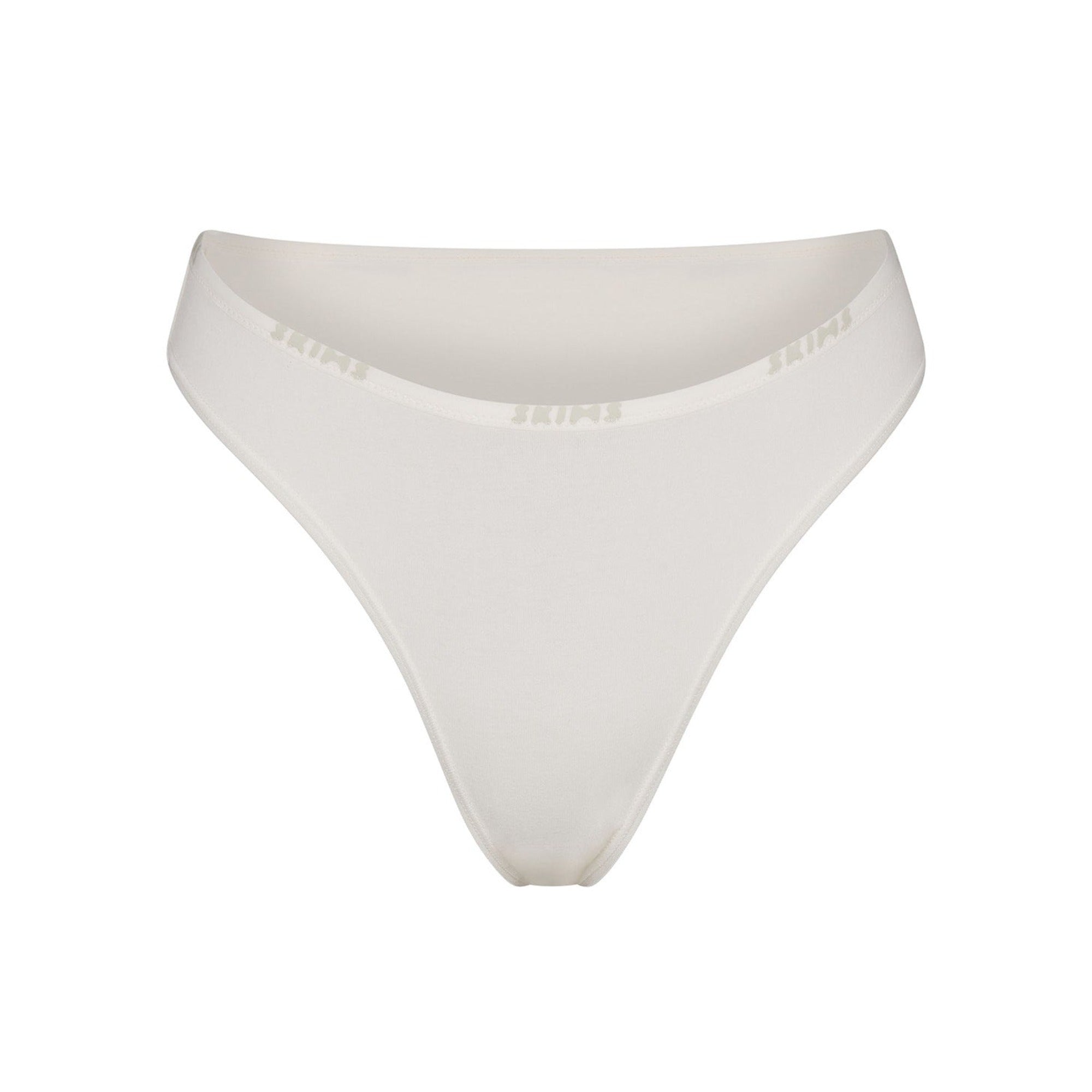 COTTON LOGO HIGH LEG BIKINI | MARBLE - Image 5